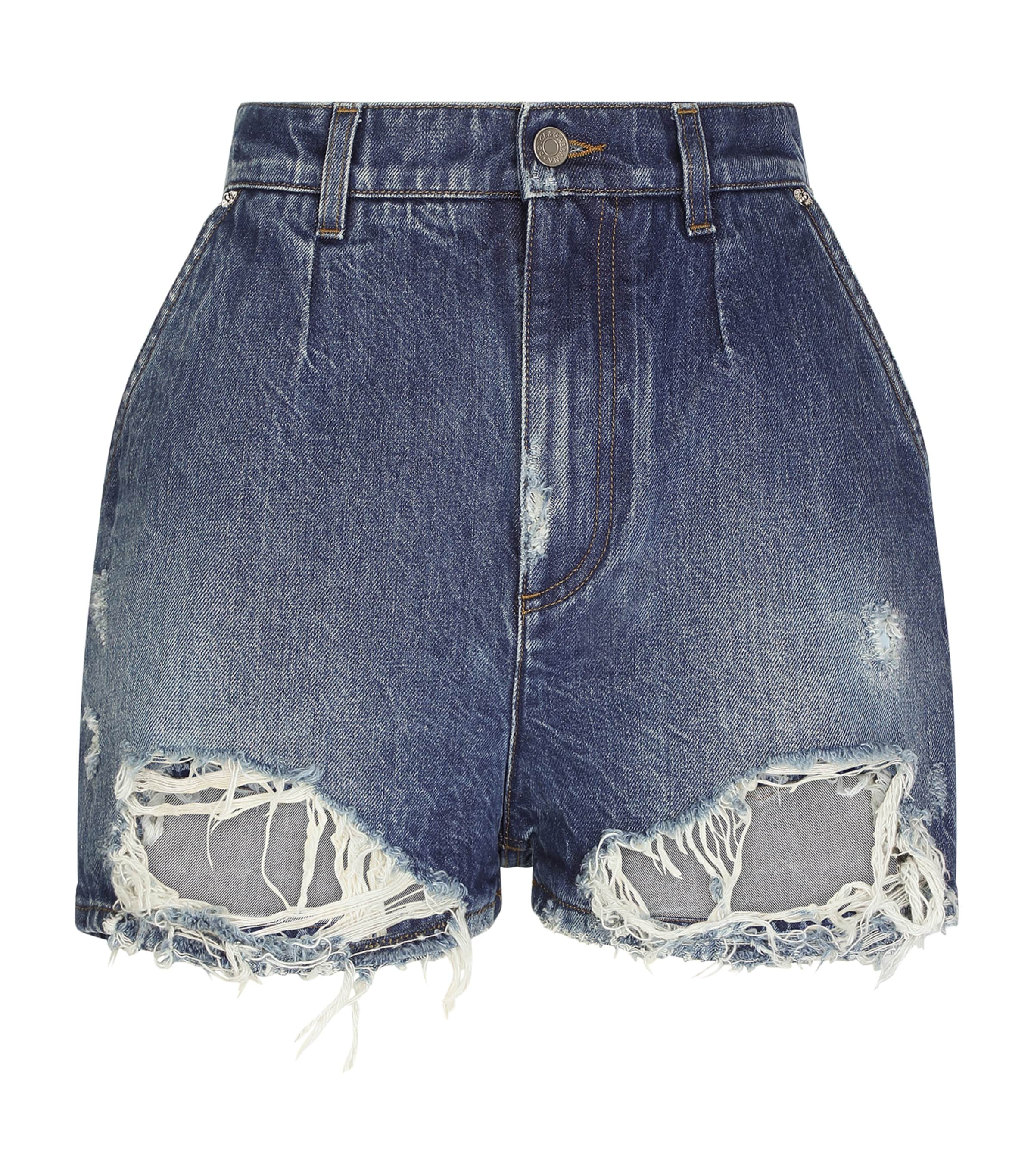 Dolce & Gabbana Distressed Denim Shorts
