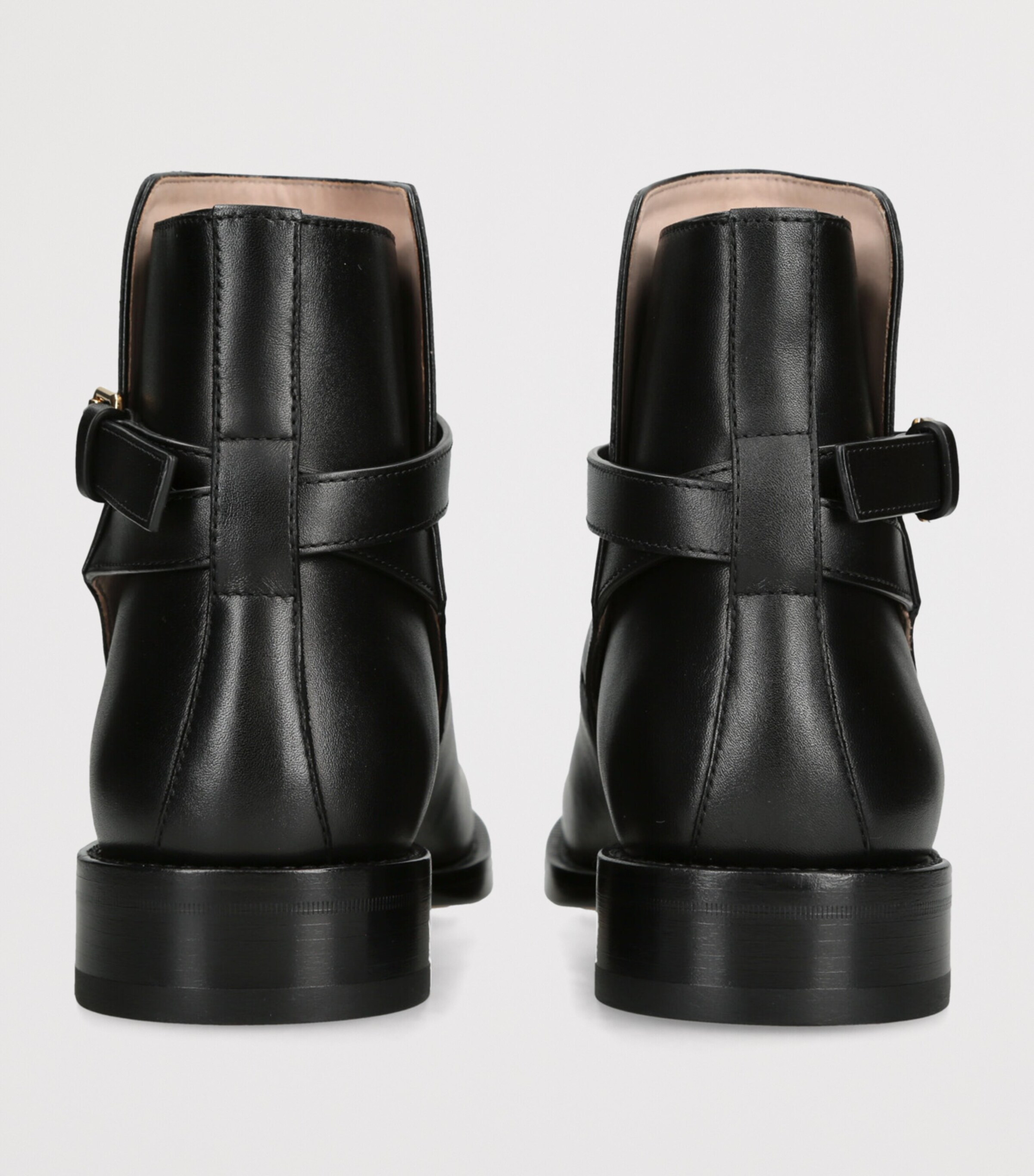 The Row Nobilis Leather Ankle Boots Black Image 2