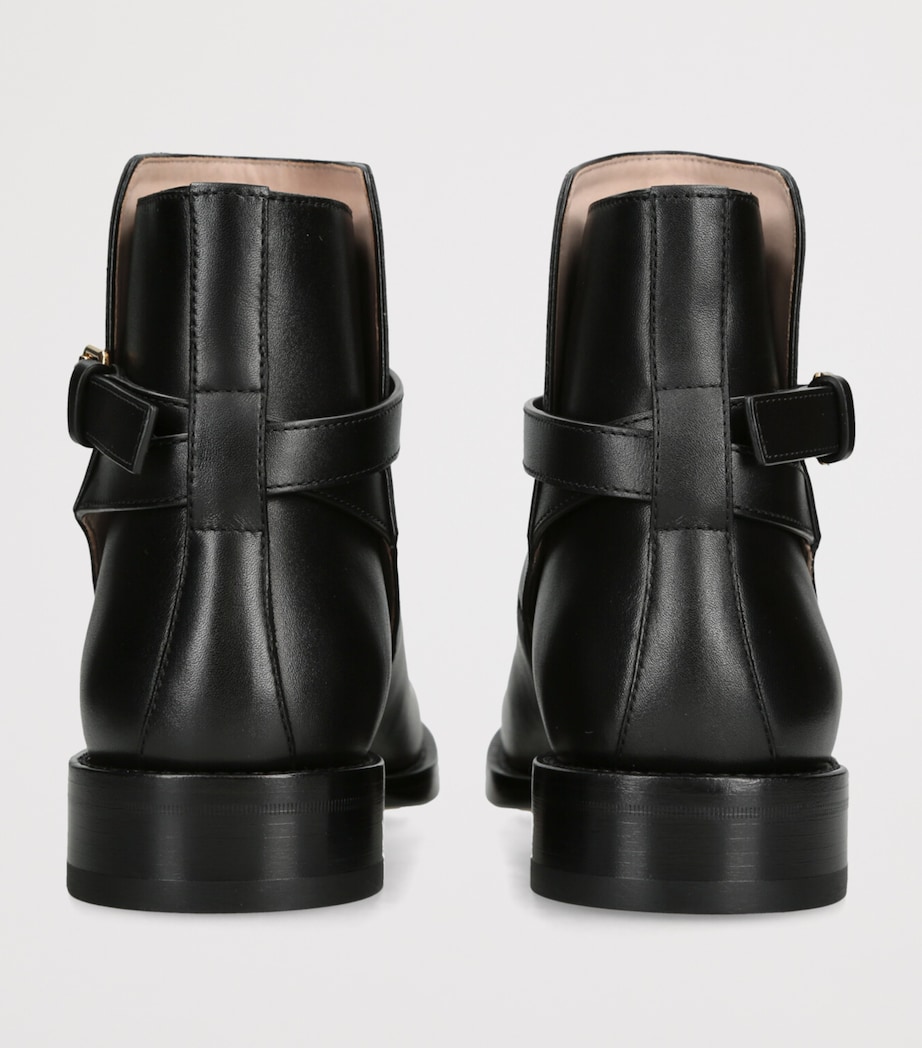 The Row Nobilis Leather Ankle Boots Black Image 2