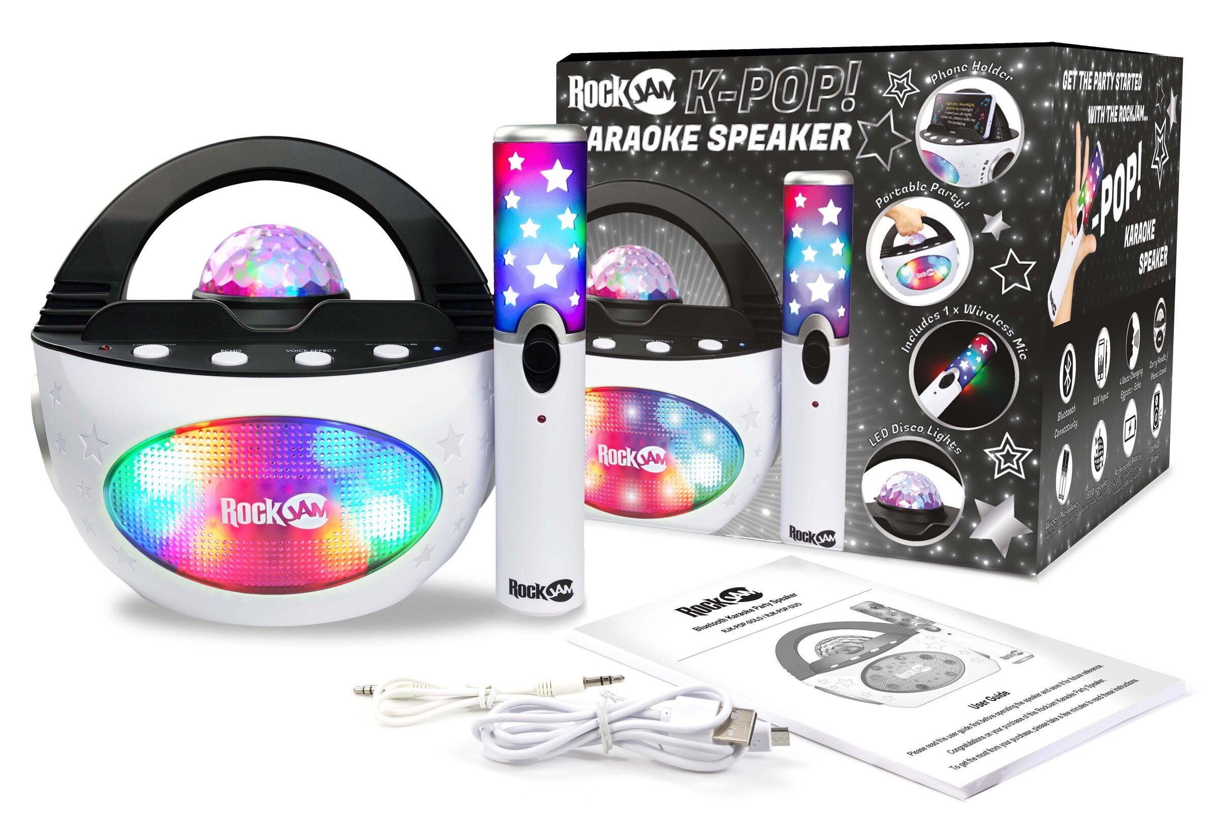 Rock Jam K-Pop Bluetooth Karaoke Machine Image 14