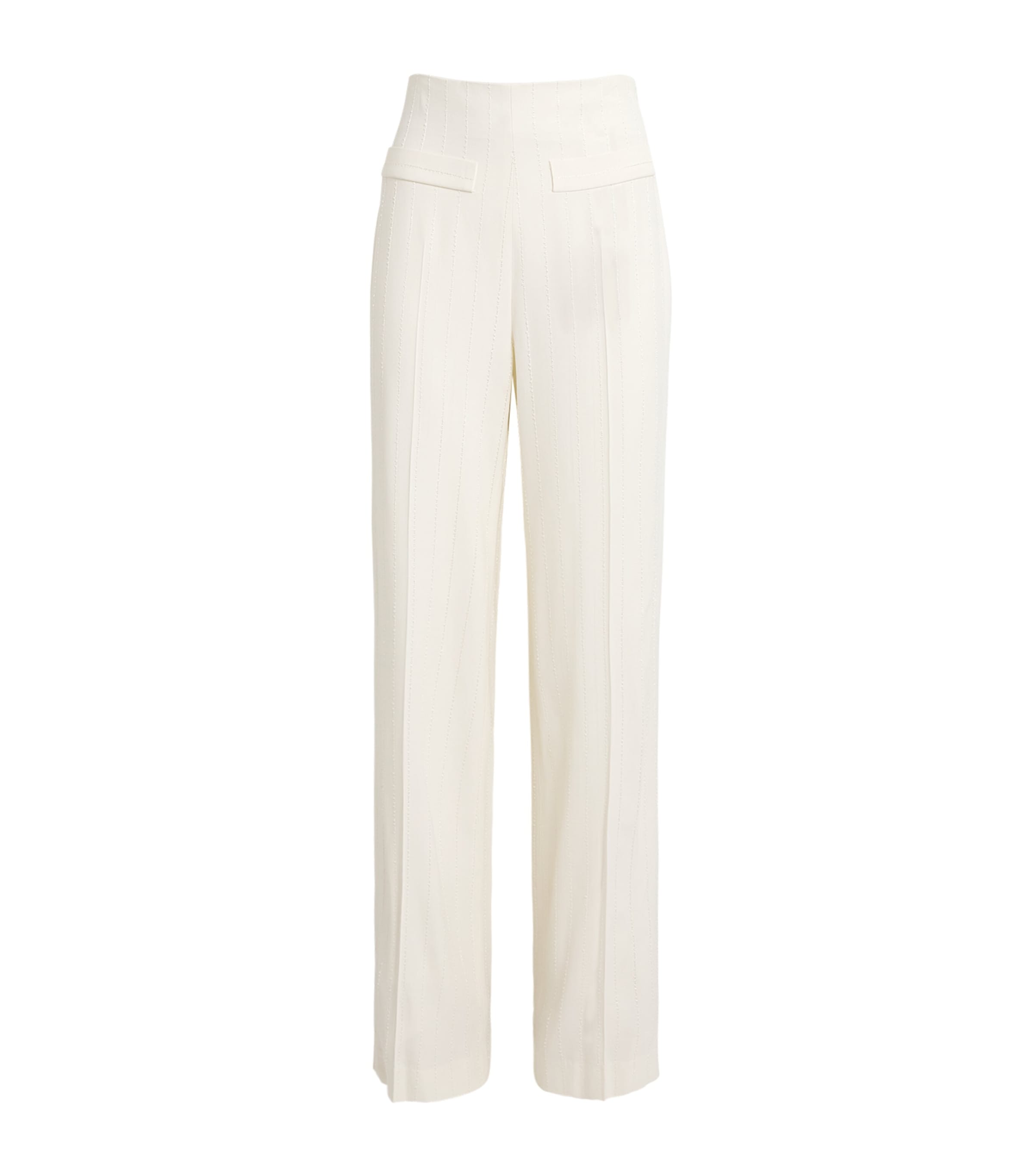 Sandro Wide-leg Concorde Trousers In Beige