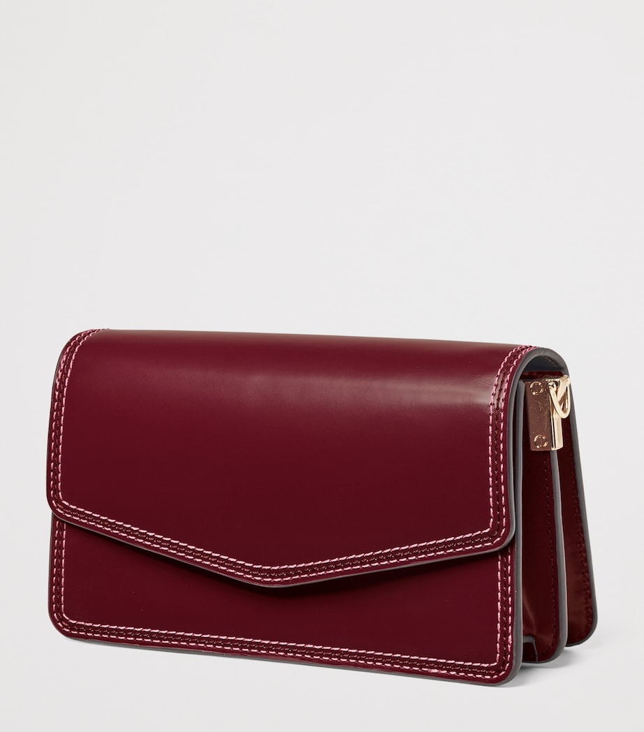 Leather Eliza Clutch Bag MERLOT Image 4