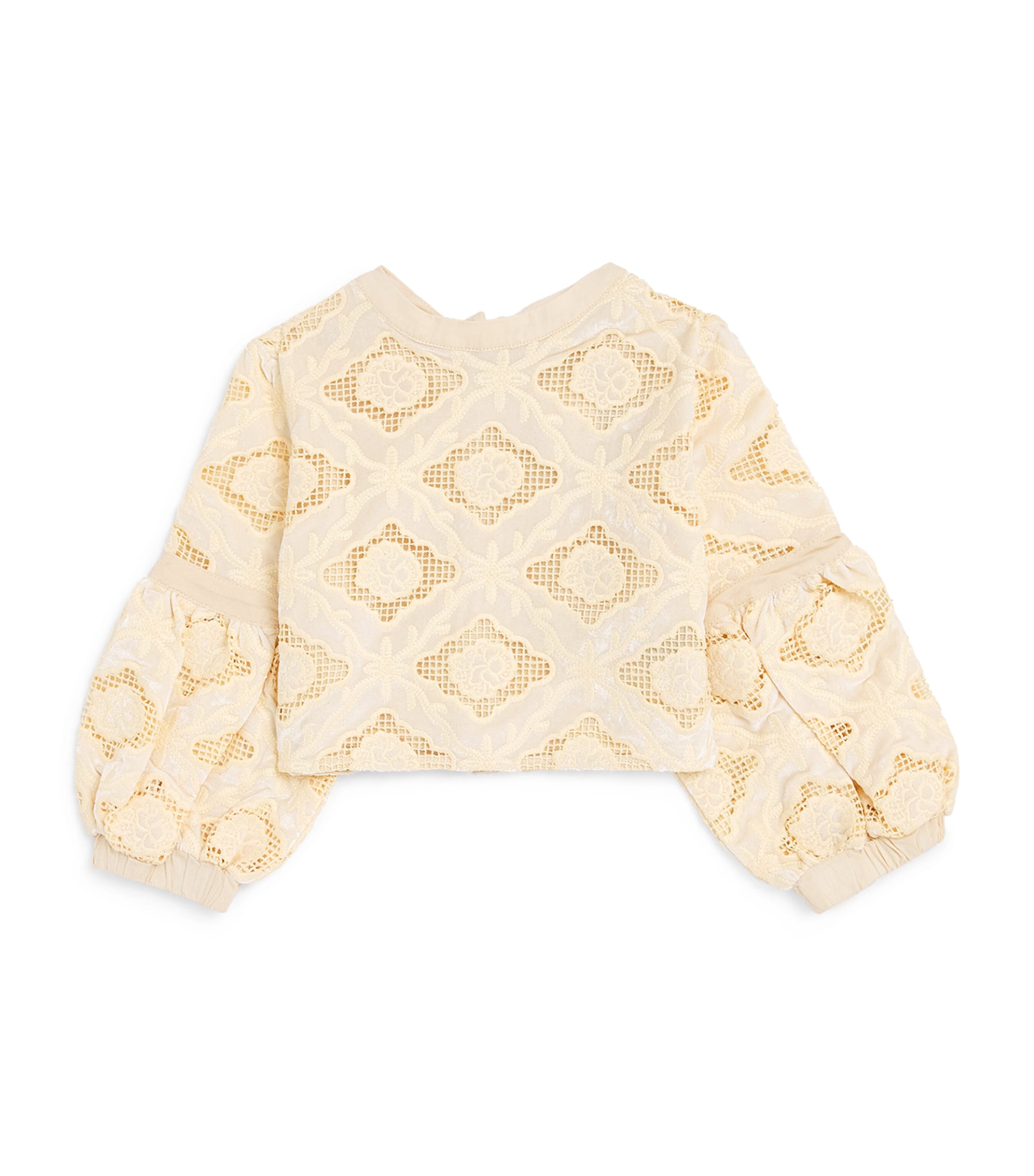 Marlo Cotton Embroidered Ava Top In Neutral