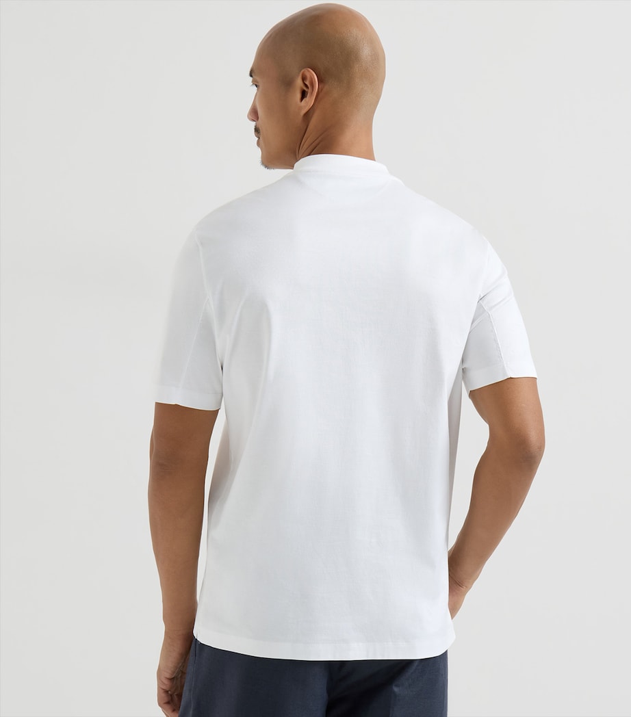 Brunello Cucinelli Mens Cotton V-Neck T-Shirt Image 5