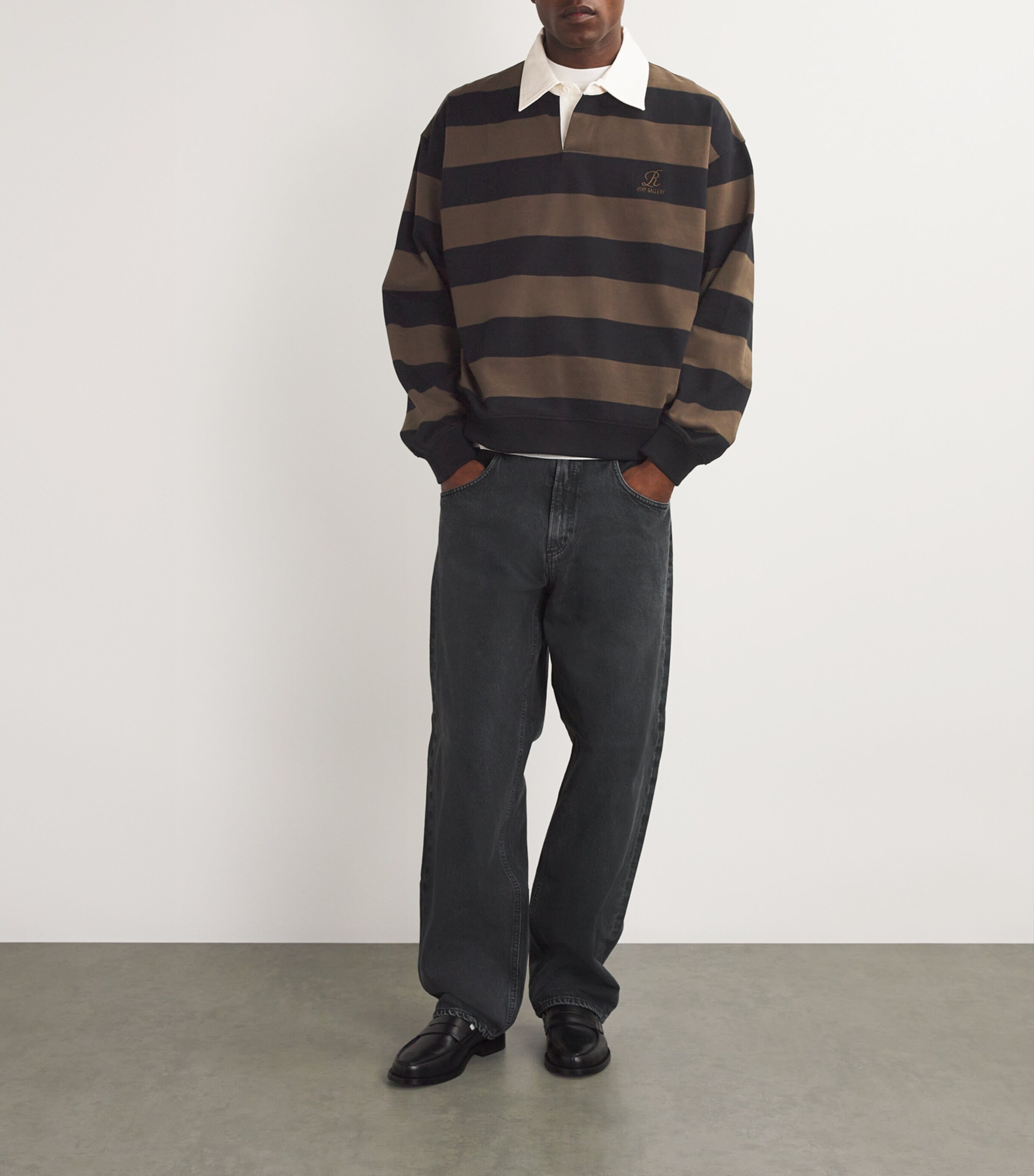 AGOLDE Green x RSVP Gallery Cotton Rugby Shirt | Harrods US