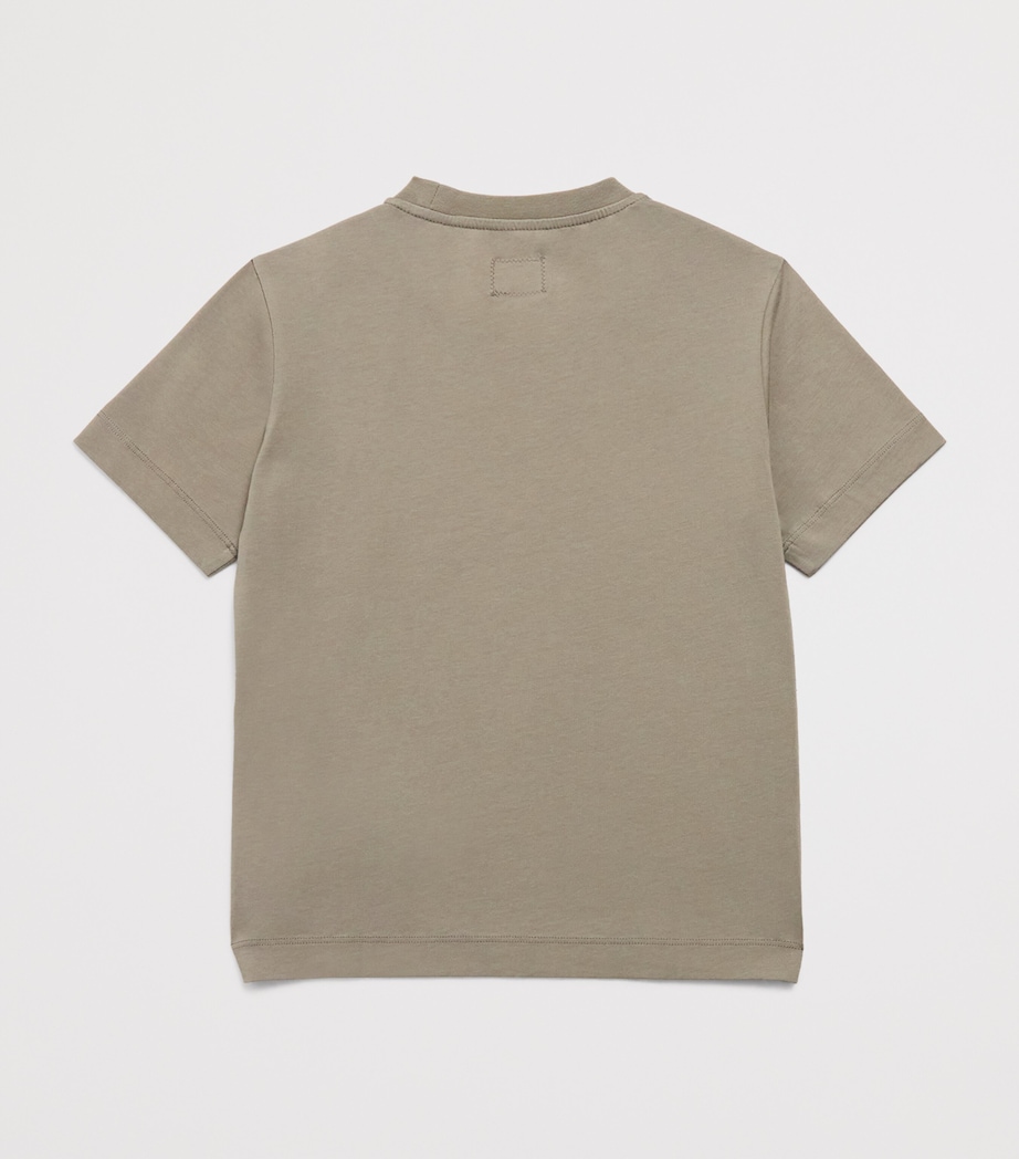Cotton Logo T-Shirt (4-14 Years) 60503 - TAUPE GREY Image 2