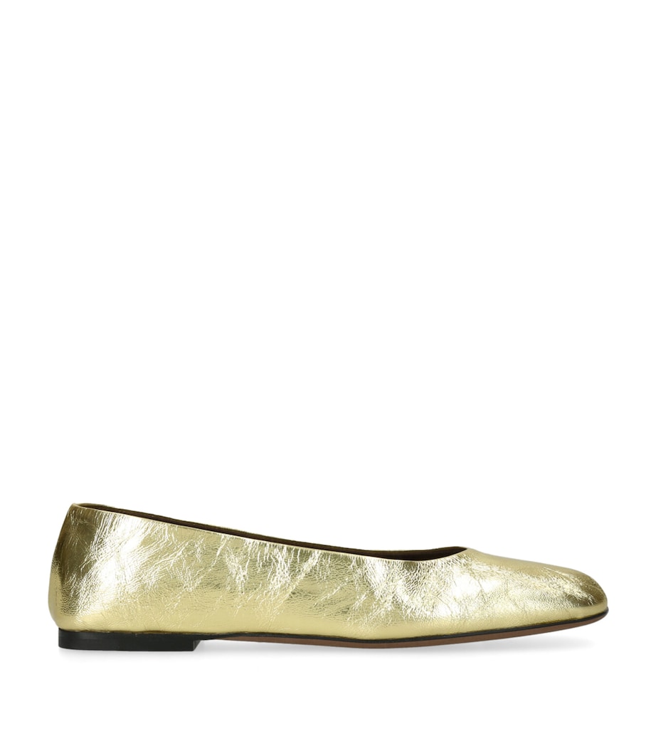 Square Ballet Flats GOLD Image 1