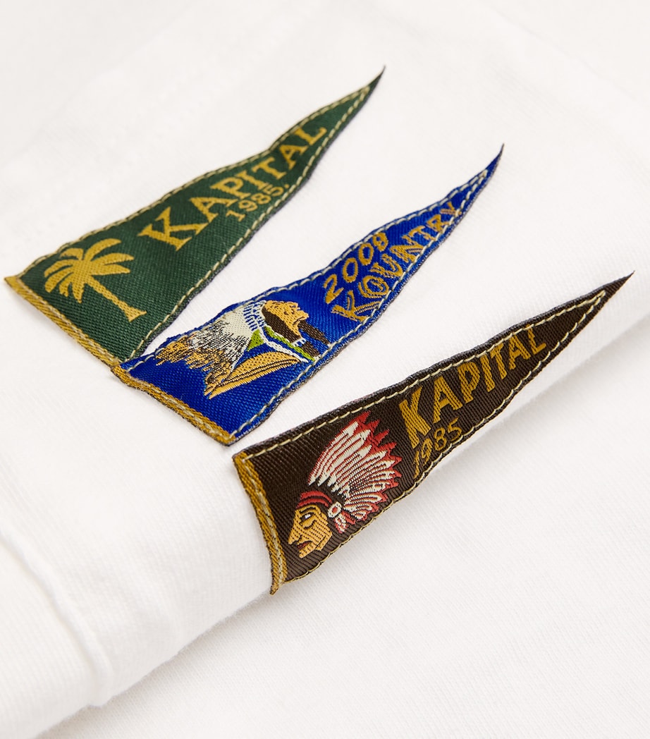 Cotton Pennant Ringer T-Shirt WHITE Image 5