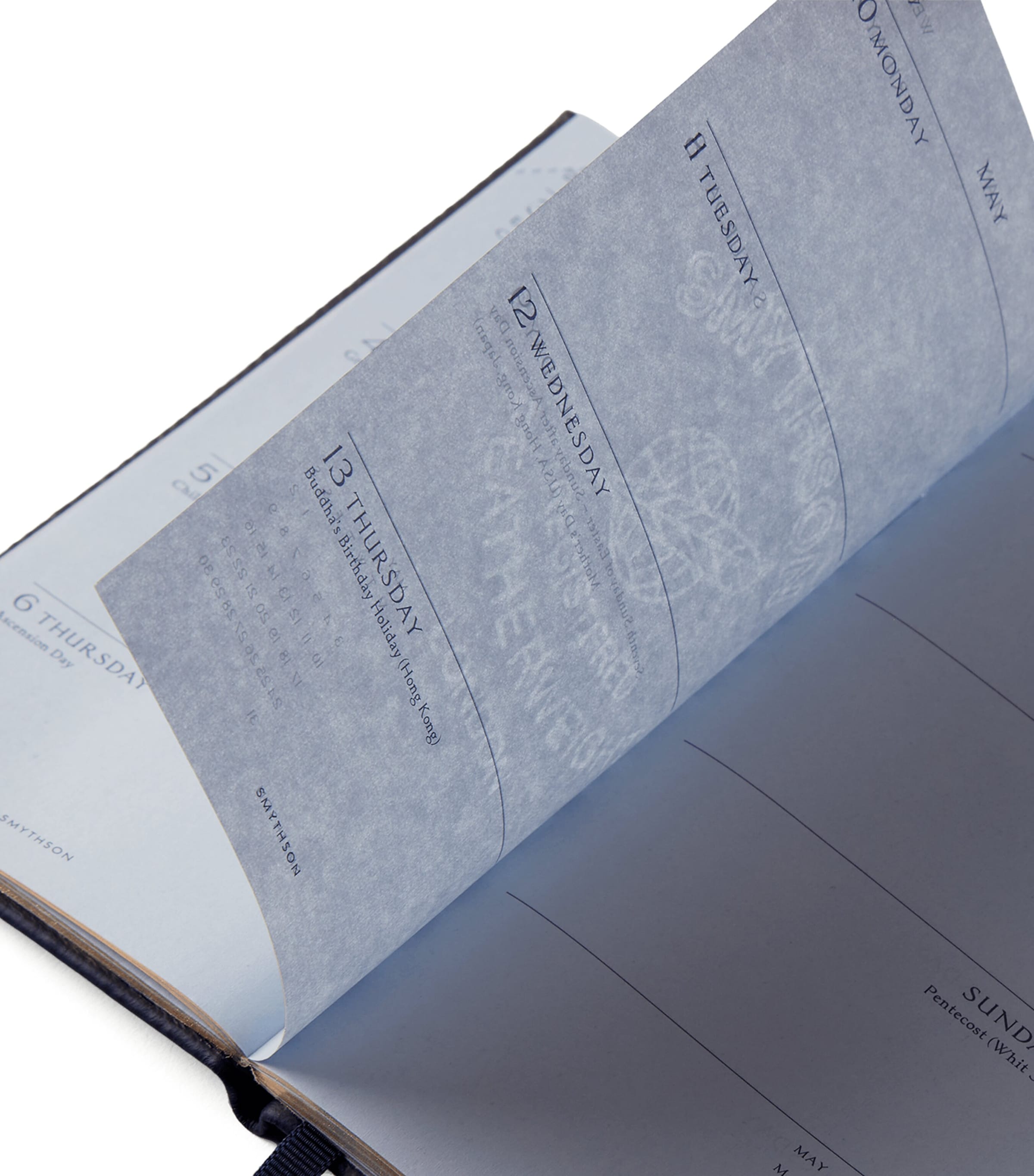 Smythson Leather Panama Weekly Diary 2027 Navy Image 3