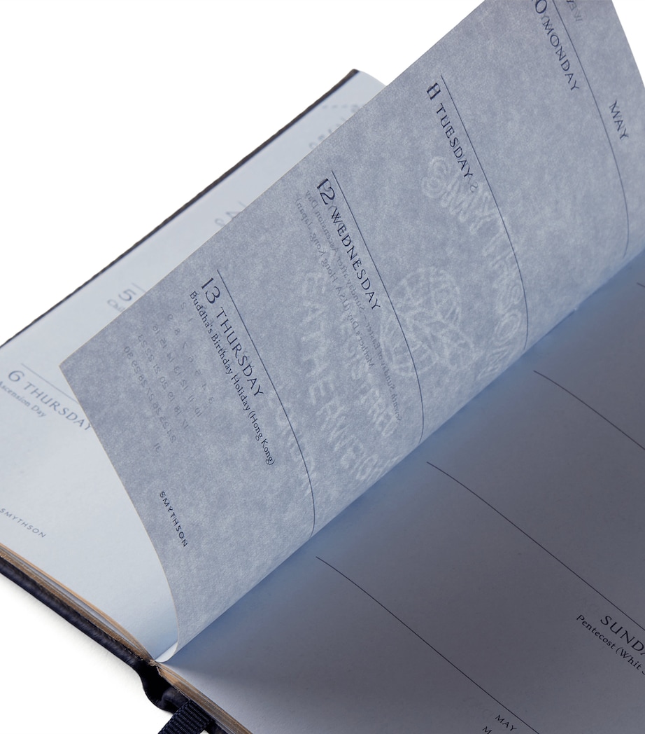 Smythson Leather Panama Weekly Diary 2027 Navy Image 3