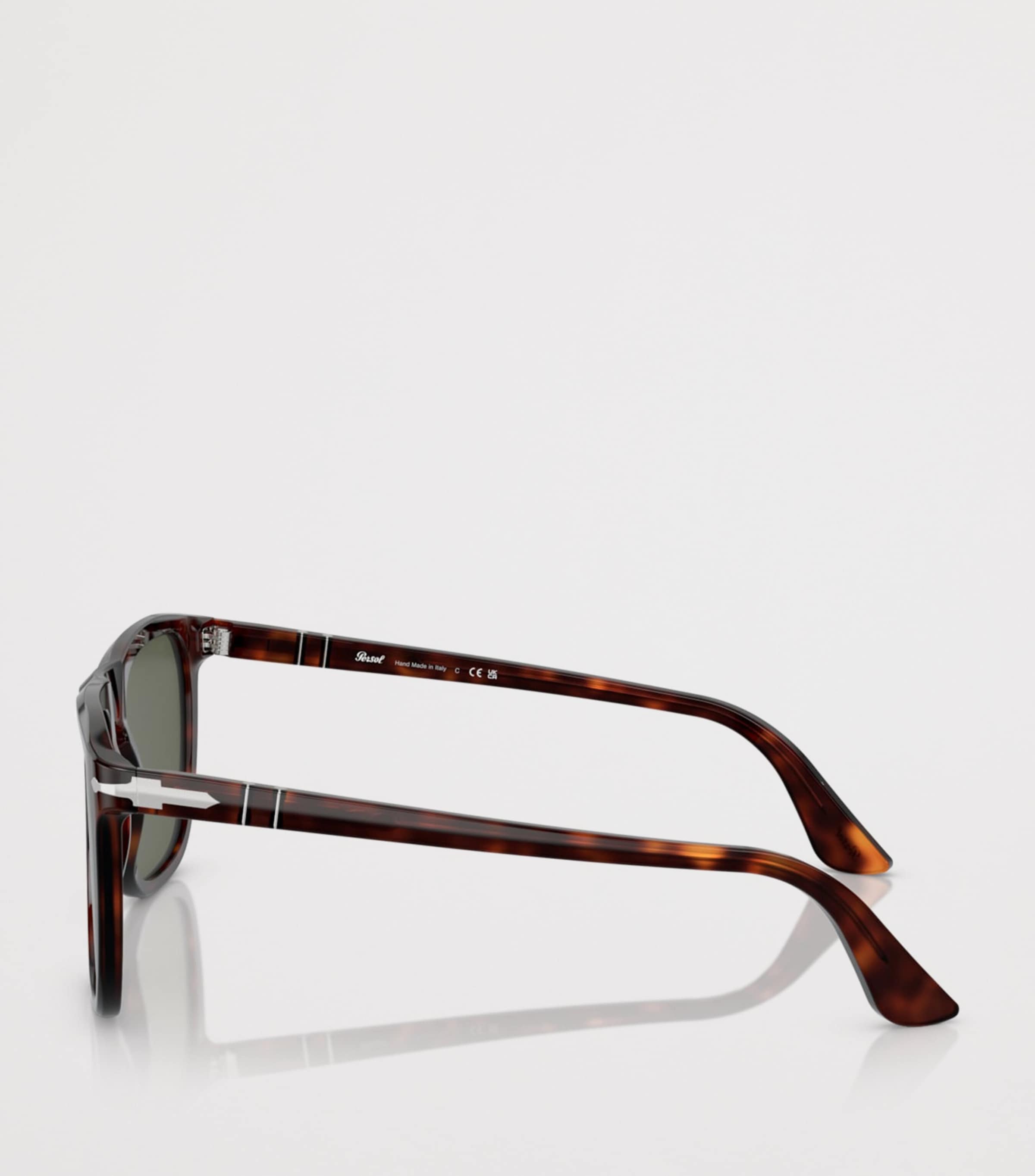 Persol Square Pilot Sunglasses Brown Image 3