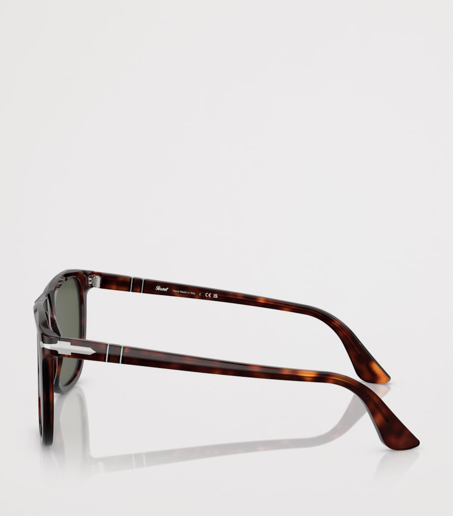 Persol Square Pilot Sunglasses Brown Image 3