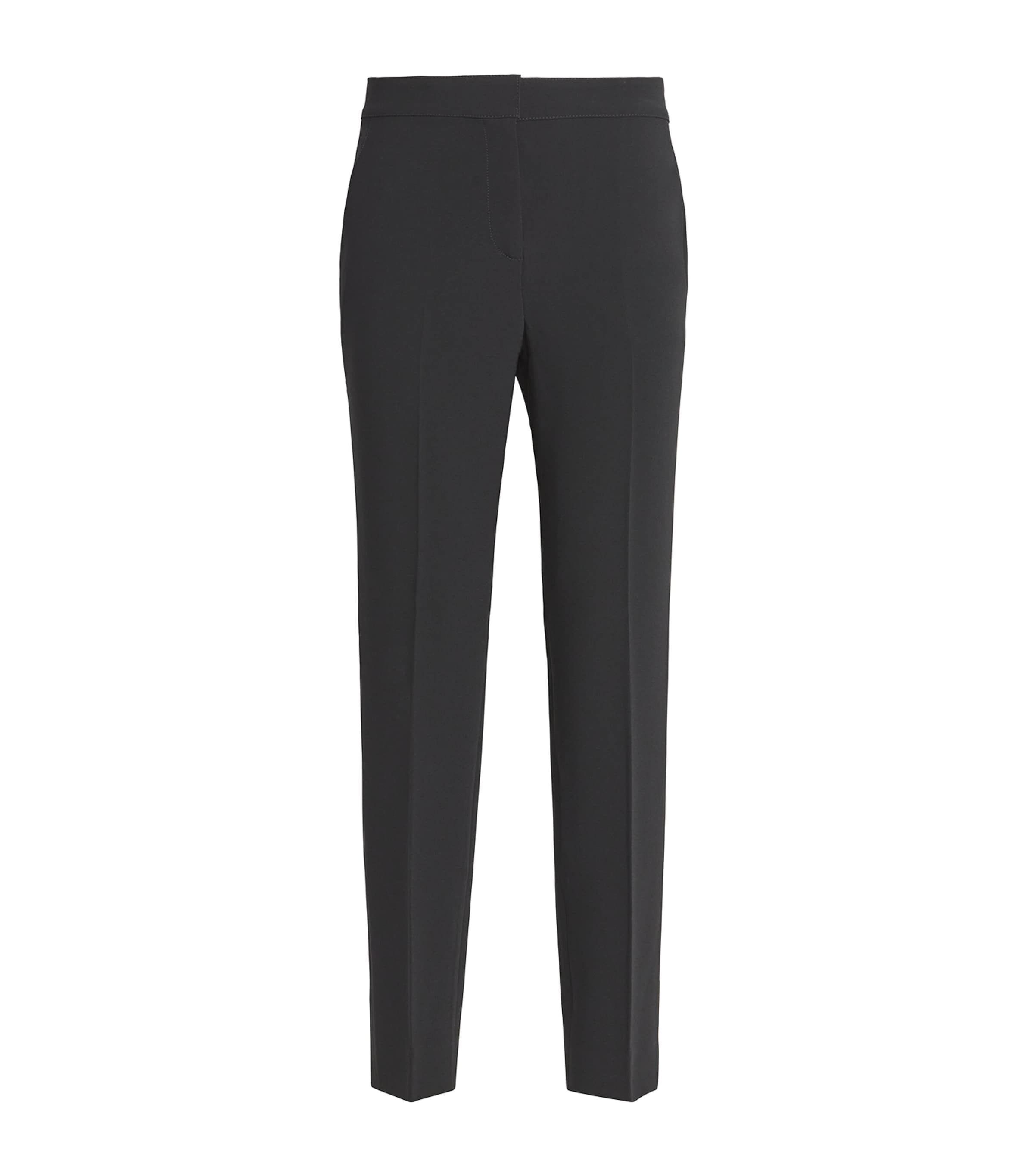 Shop St John Emma Straight Tailored Trousers In Black