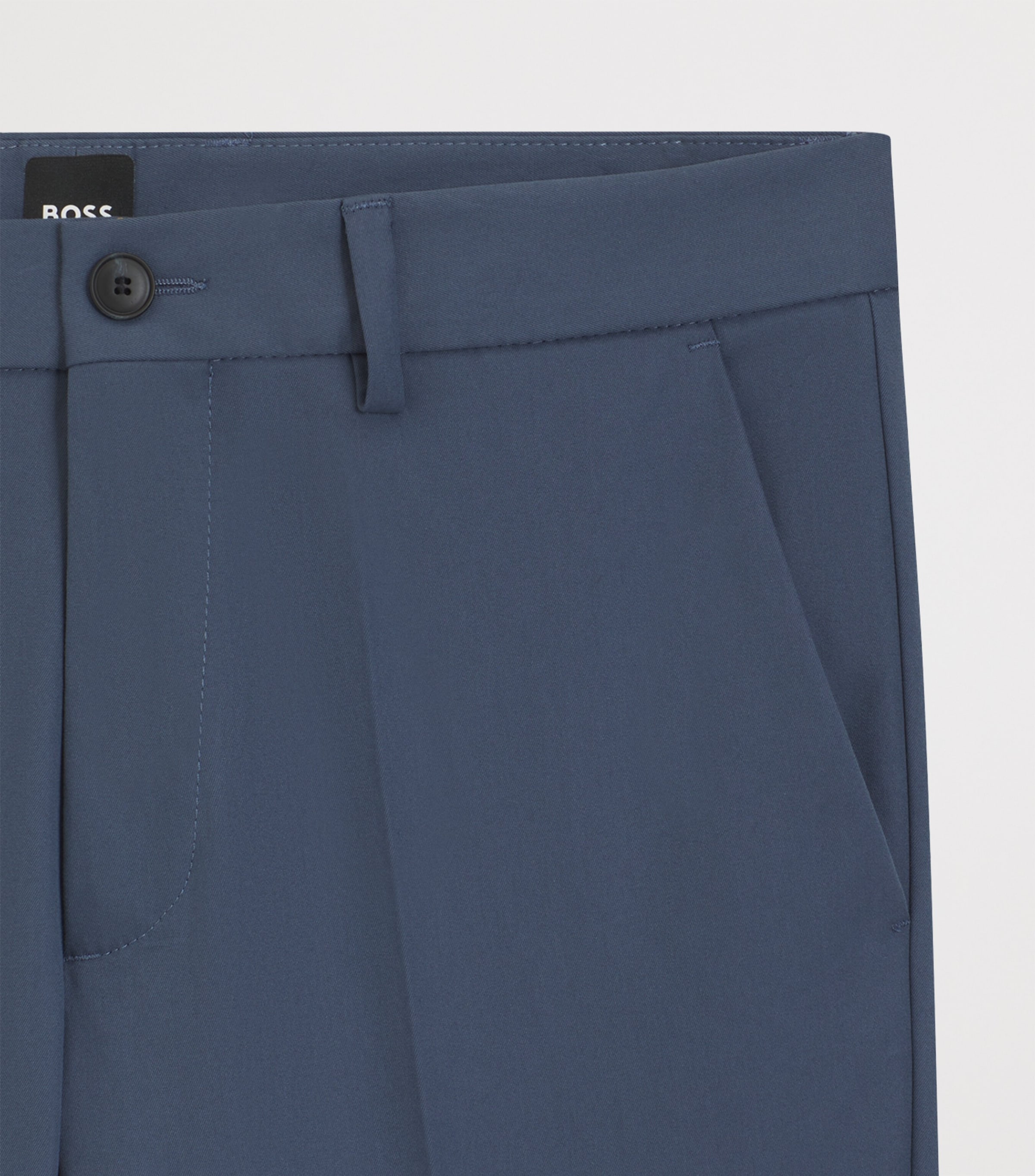 BOSS Mens Cotton-Blend Slim Trousers Image 5
