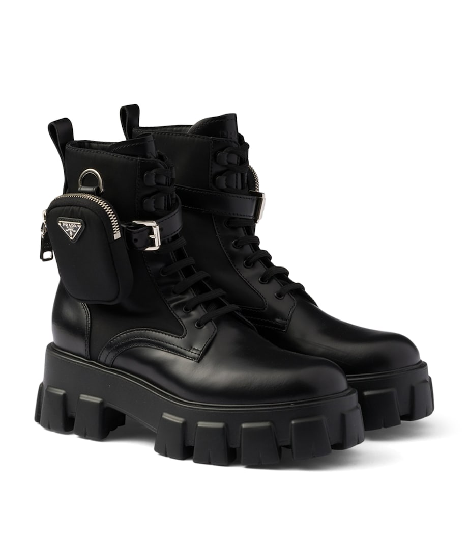 Leather Monolith Boots with Pouch 55 F0002 Image 1