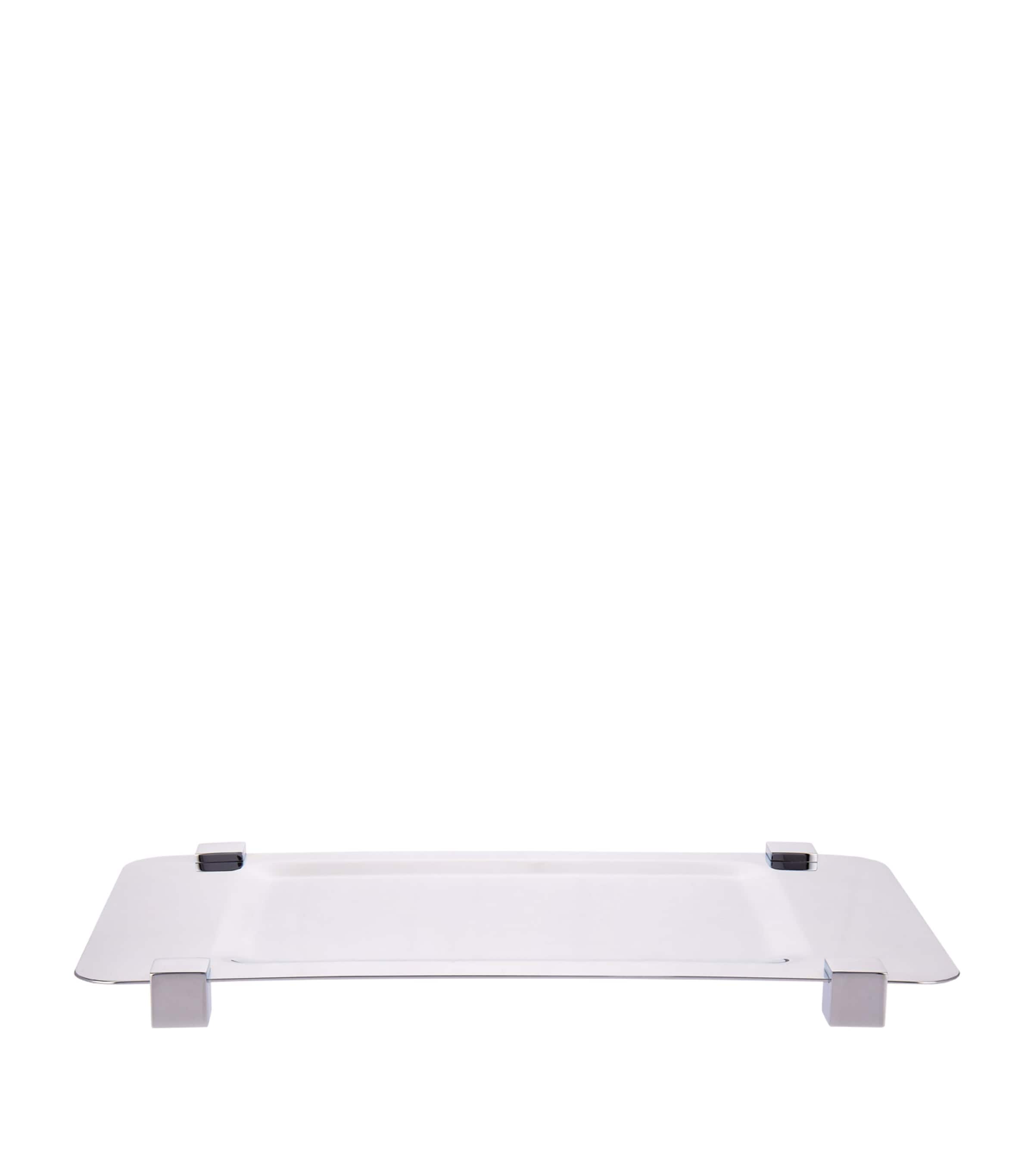 Zodiac Square Chrome Tray In Silver