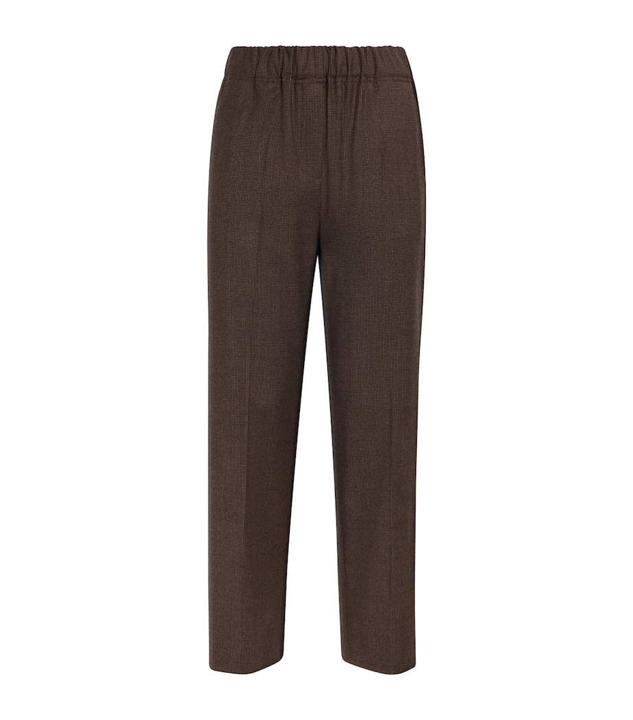Stretch-Wool Houndstooth Trousers CHOCOLATE Image 1