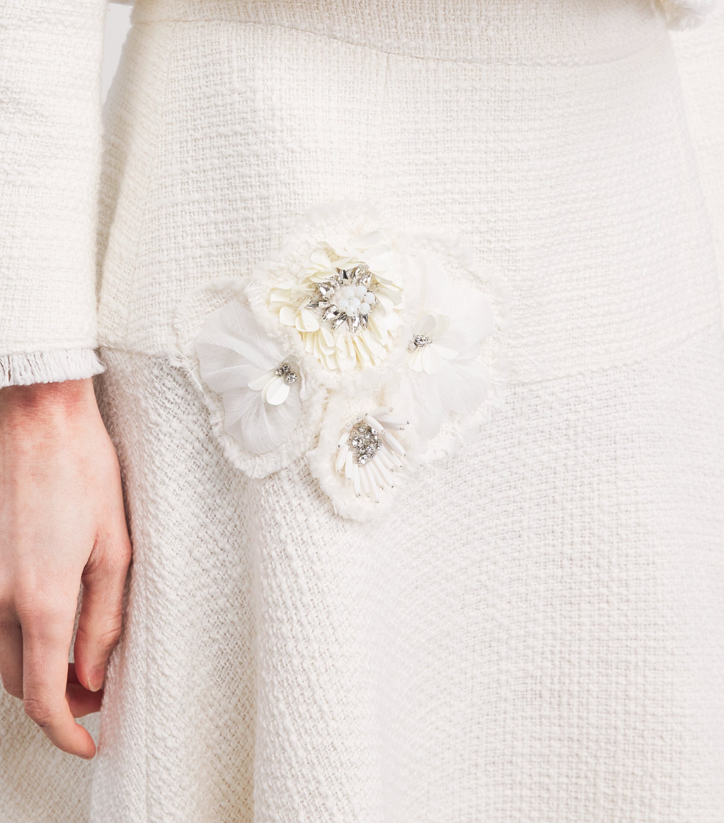 Cotton Henriette Midi Skirt GARDENIA Image 6