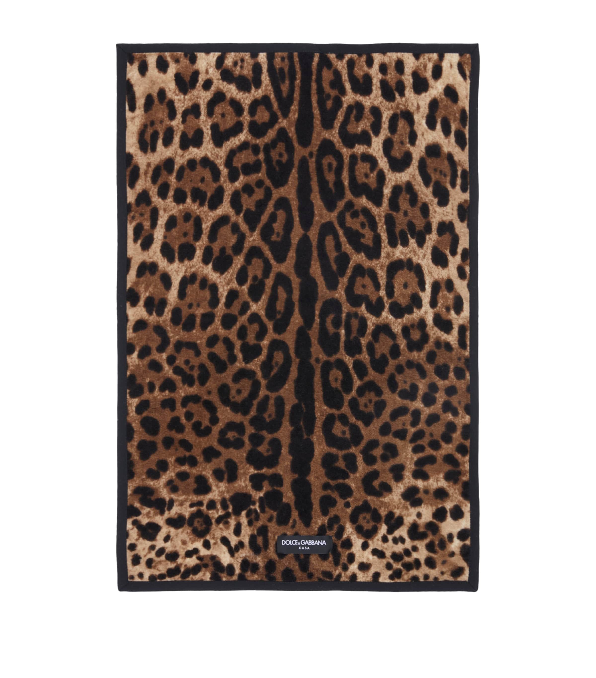 Cotton Leopard Print Guest Towel (40cm x 60cm) UL003LEOPARDO Image 2