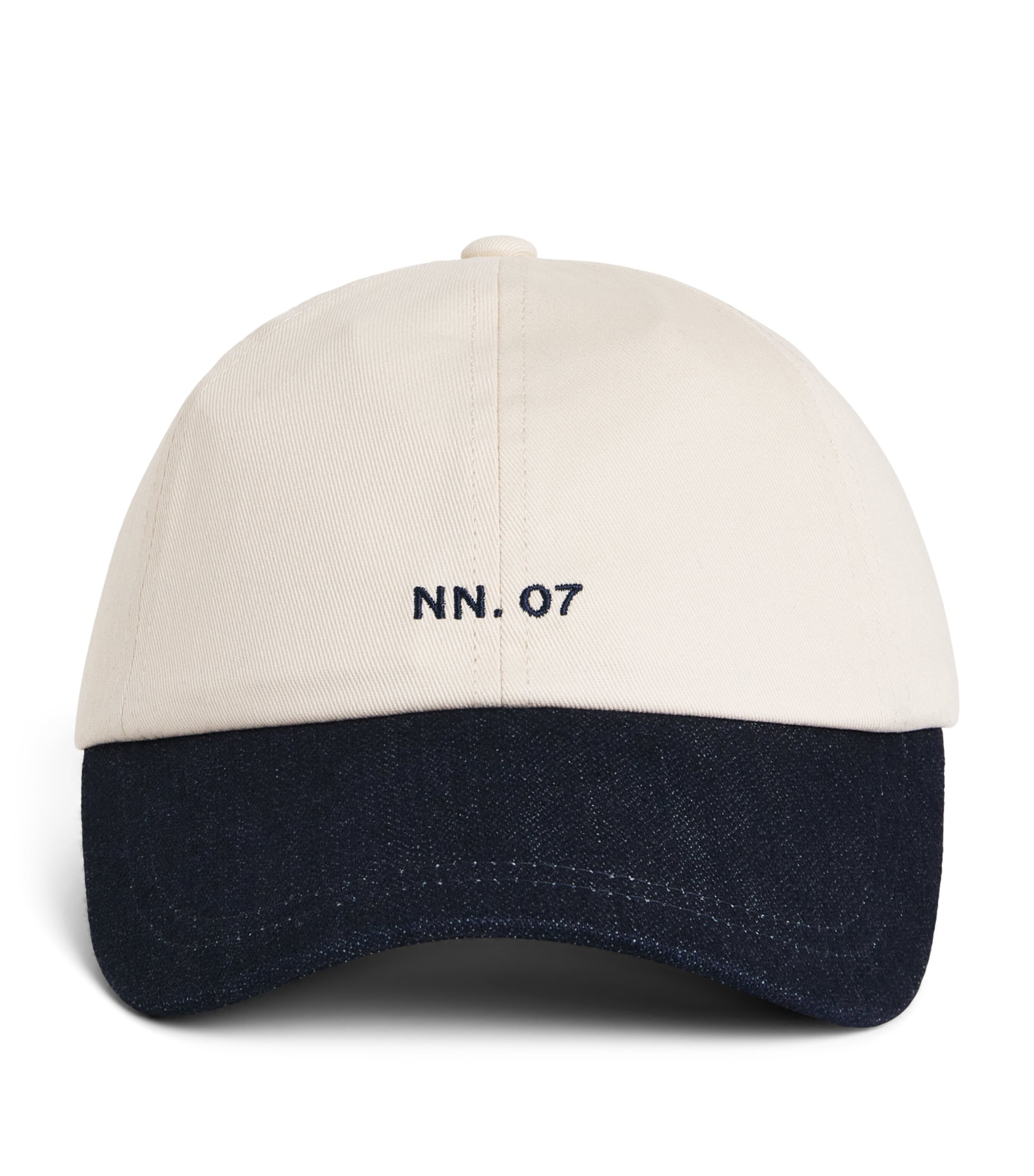 NN.07 Cotton Logo Baseball Cap Raw Indigo Image 1