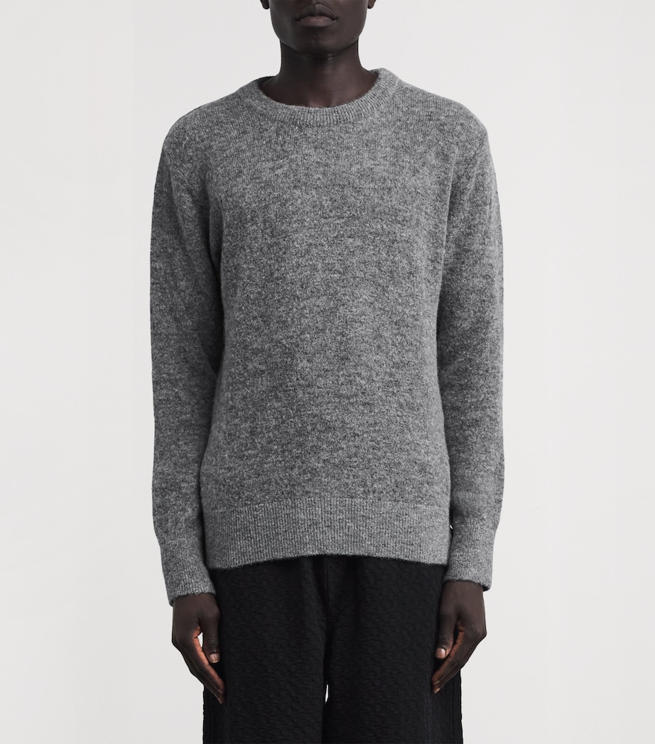 Alpaca-Merino-Blend Blenheim Sweater MID GREY Image 3