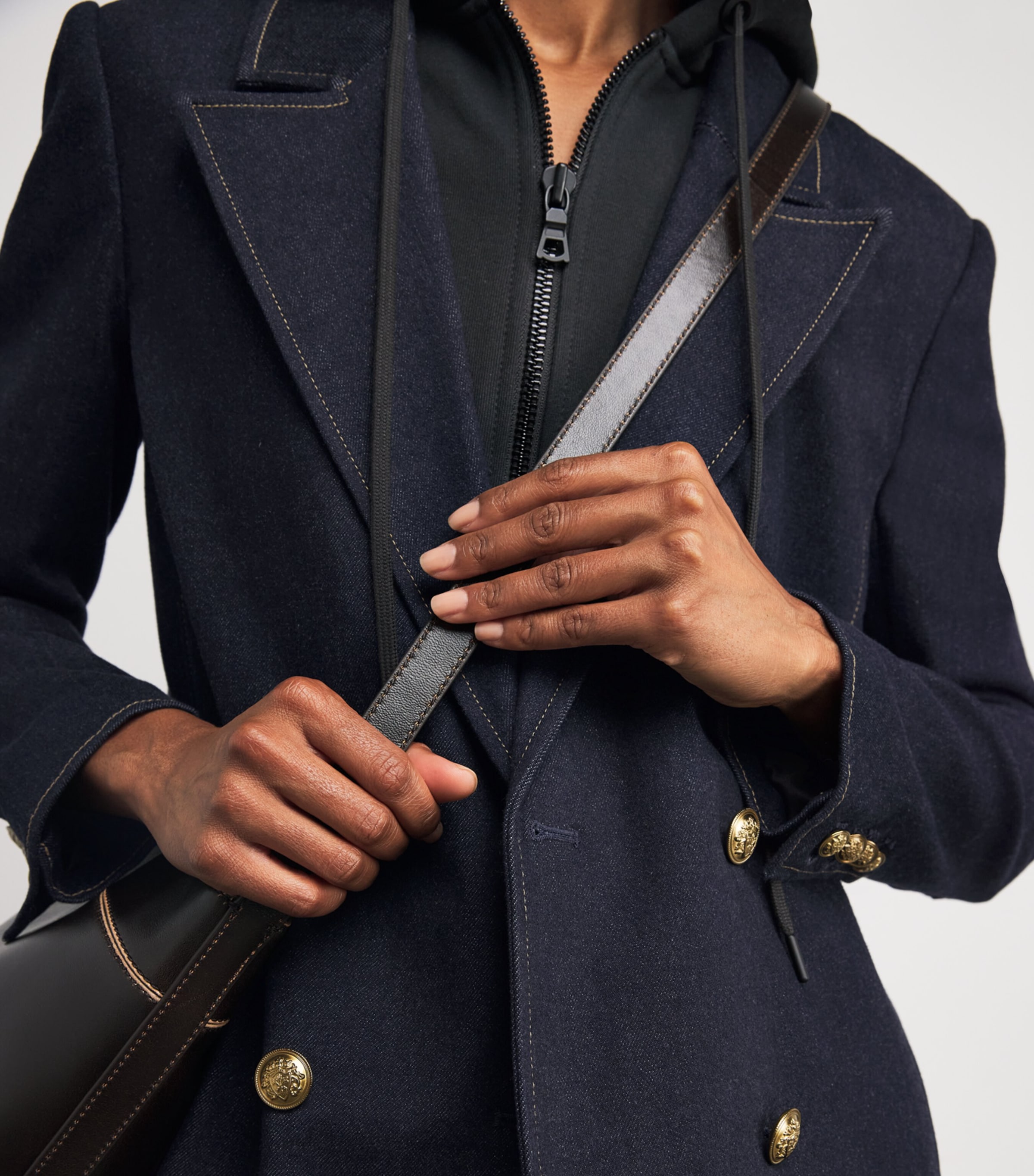 Denim Hoodie-Insert Jordan Blazer H972 DARK RINSE Image 7