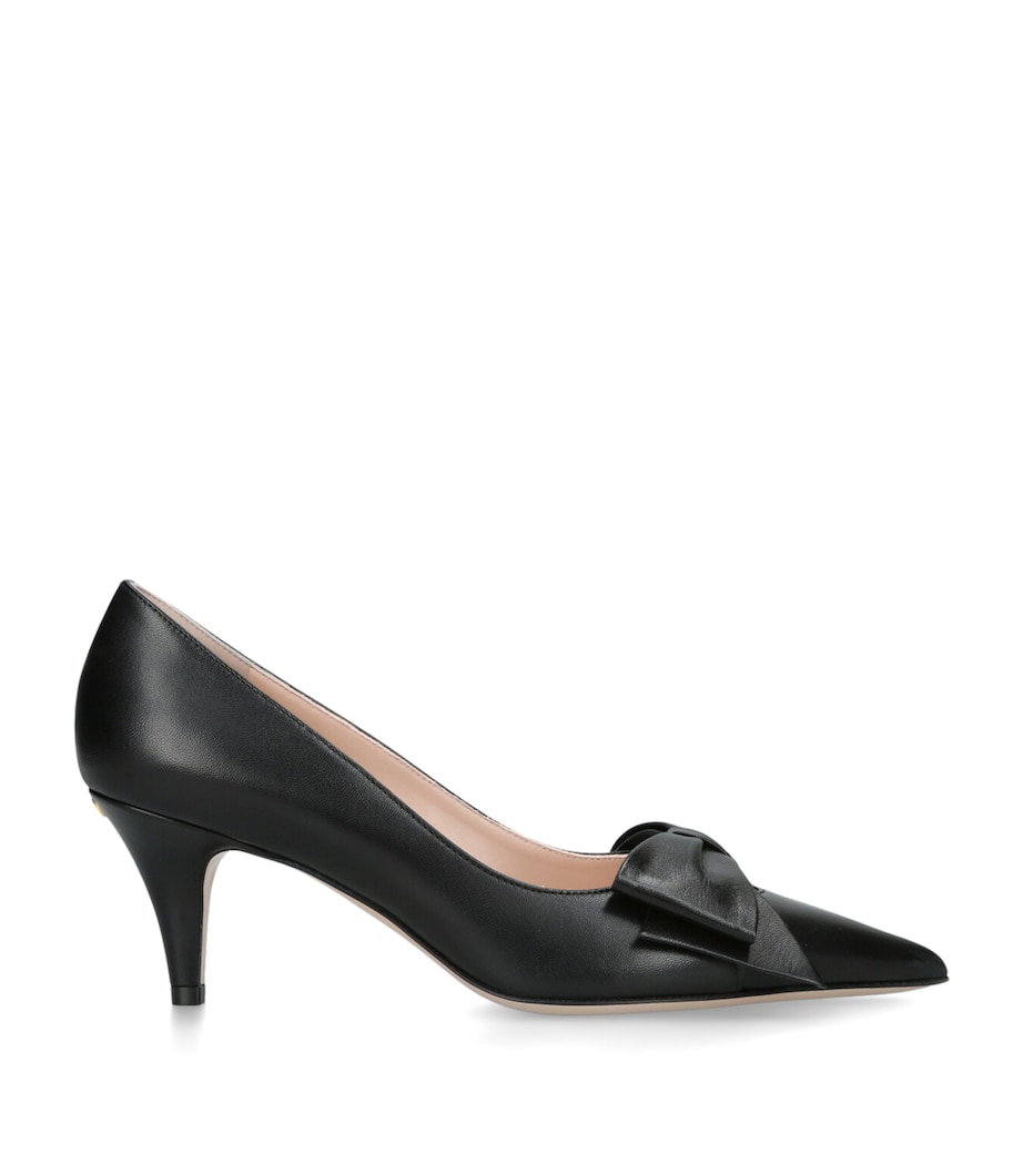 Leather Bowow Pumps 65 BLACK Image 1