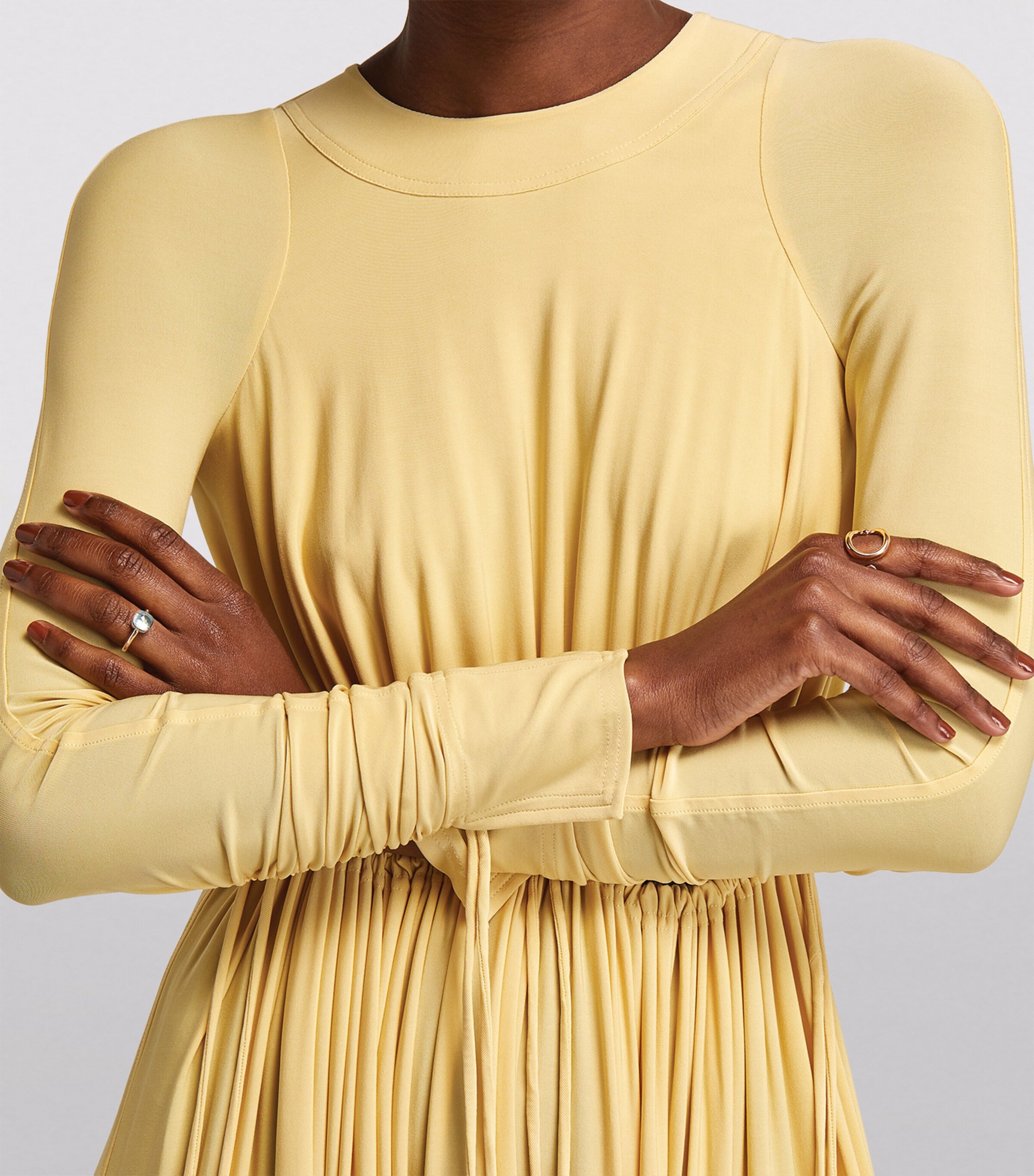 Mixed Gold and Blue Topaz Nudo Petit Ring 000OY Image 4