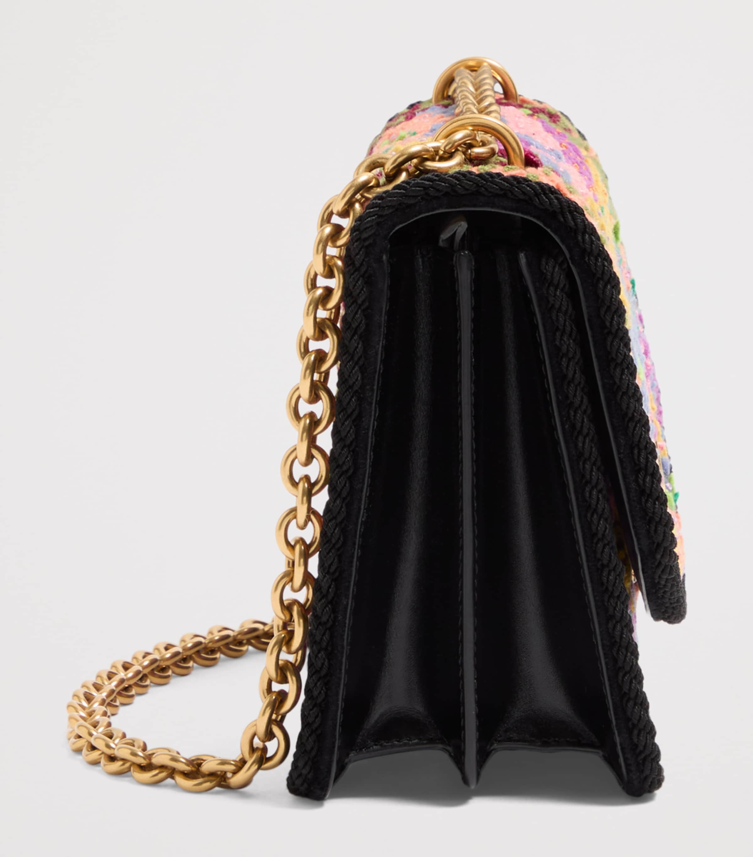 Cotton Embroidered Vain Shoulder Bag N96 Image 4