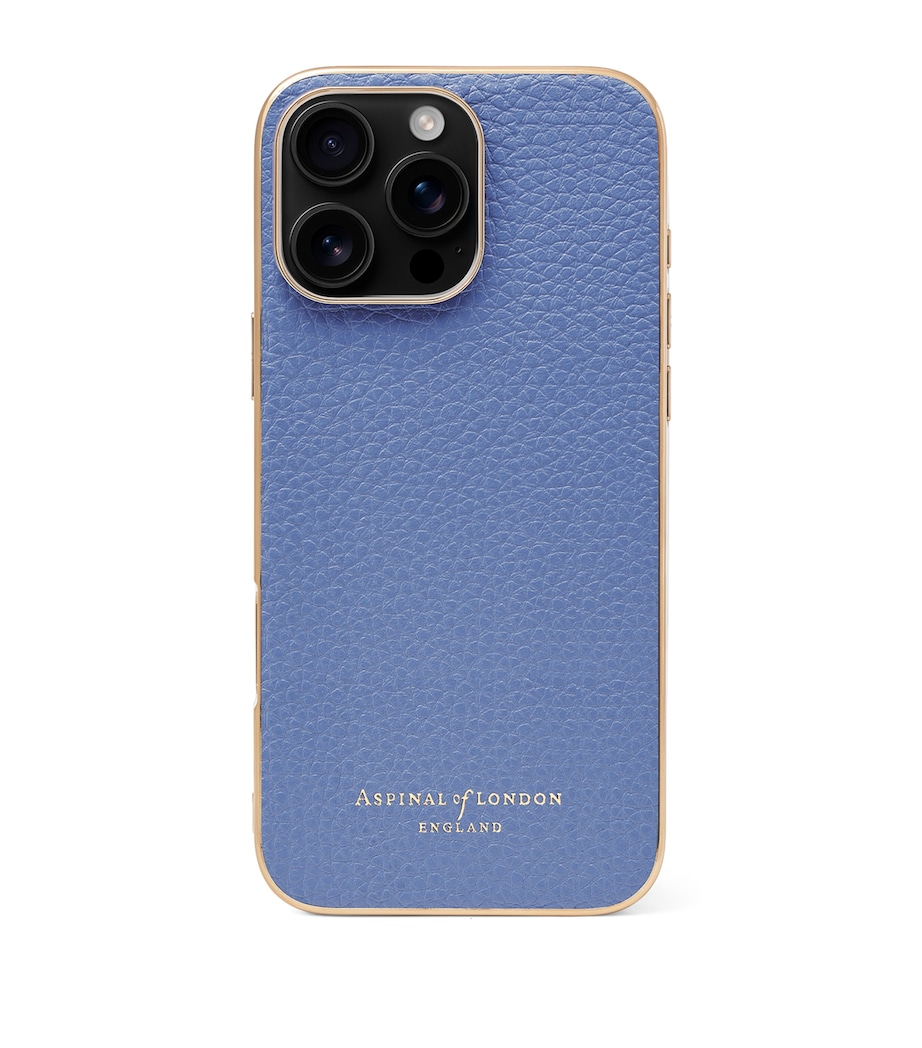 Leather iPhone 16 Pro Max Case CAPRI BLUE Image 1