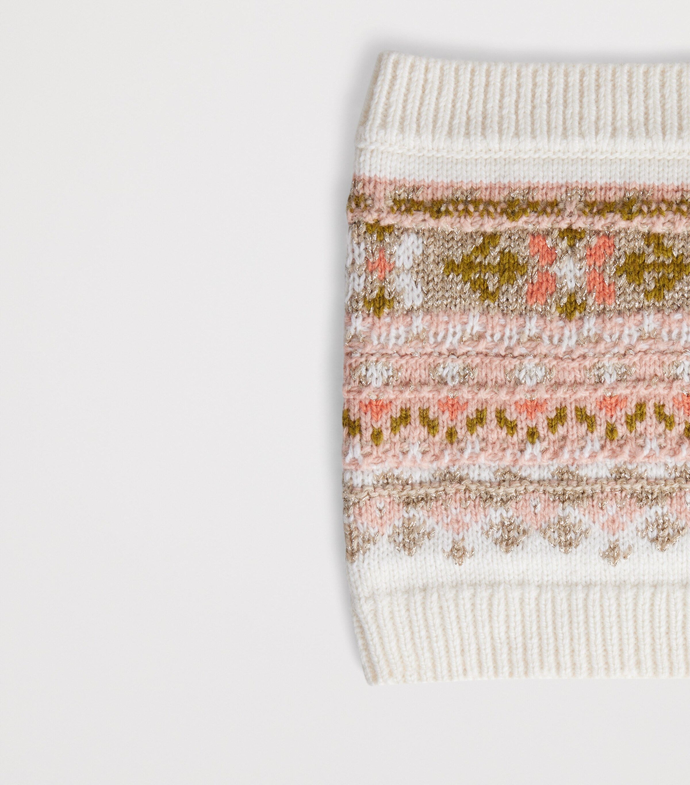 Bonpoint Wool-Blend Jacquard Scarf Blanc Naturel Image 2