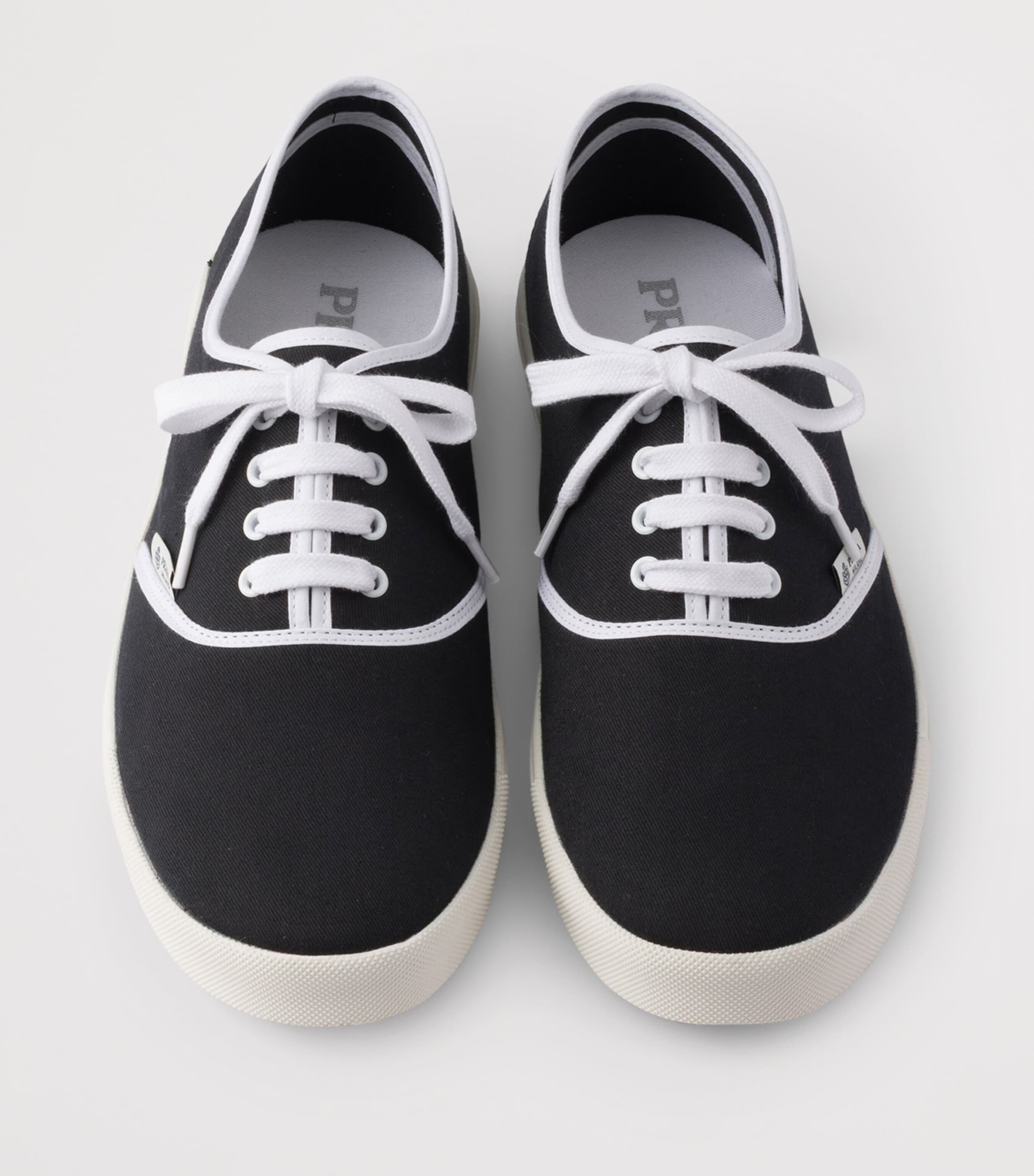 Prada Cotton Drill Low-Top Sneakers Image 4