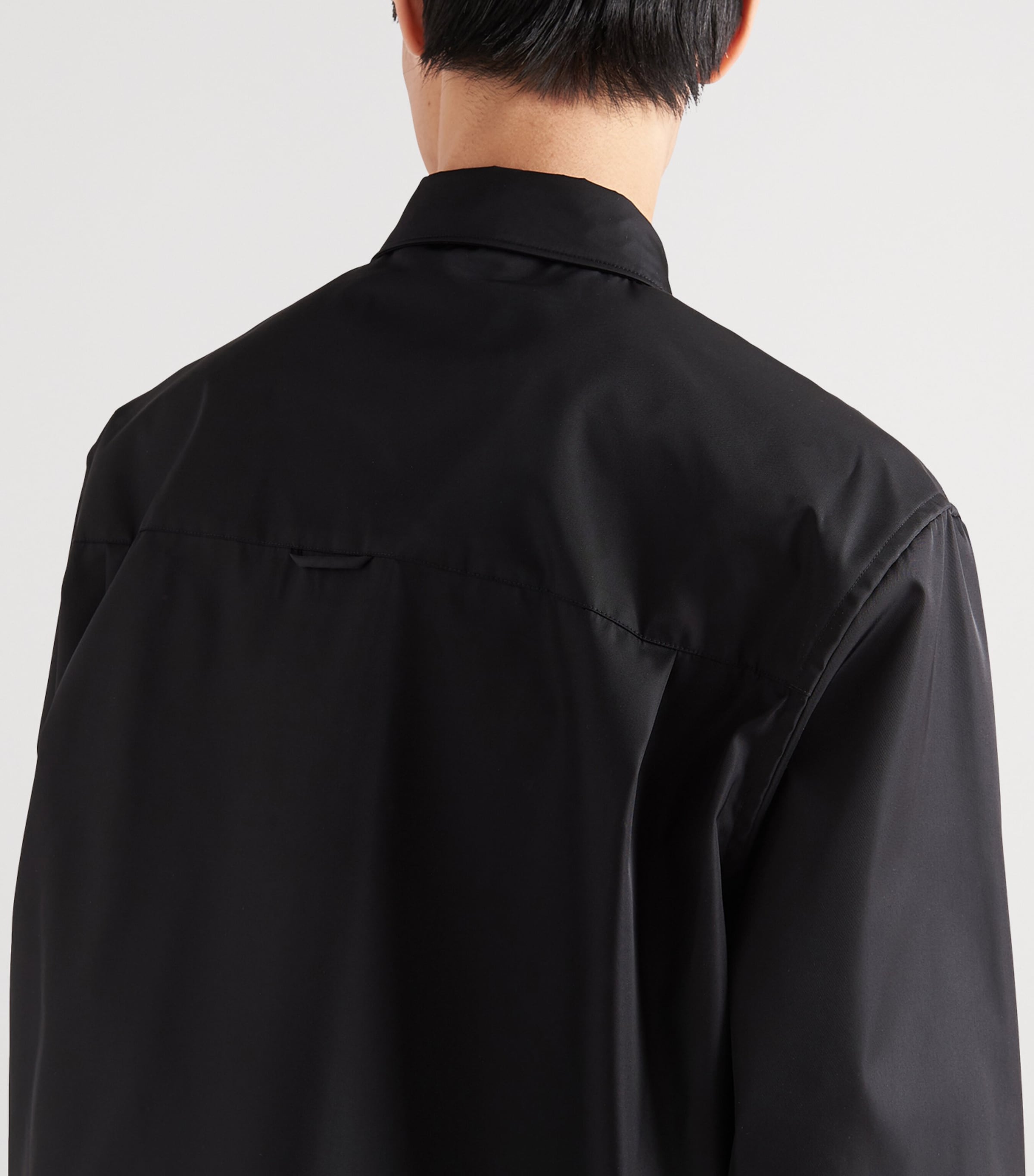 Prada Mens Re-Nylon Relaxed Shirt Black Image 4