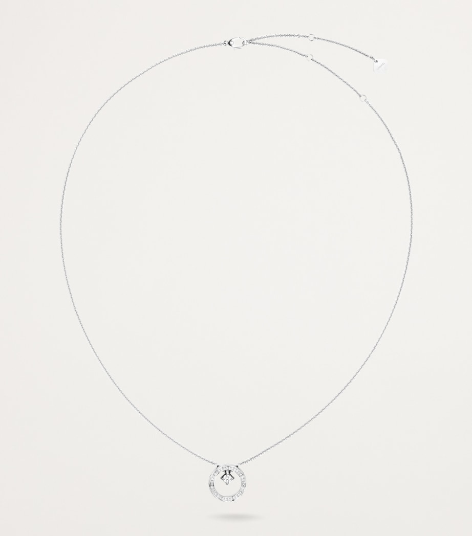 White Gold and Diamond Coco Crush Necklace SILVER Image 4