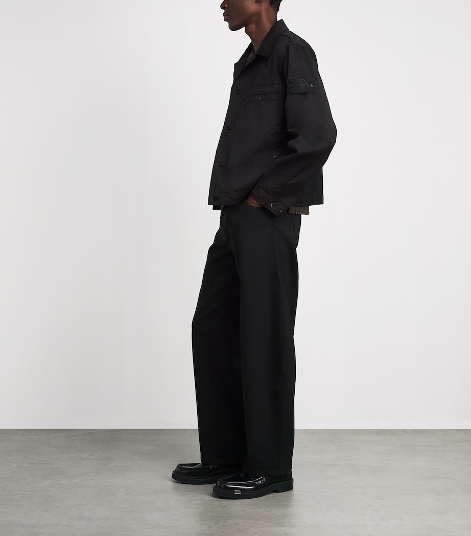 Stone Island Mens Virgin Wool-Cotton Gabardine-TC_S.I. Ghost Jacket Image 2