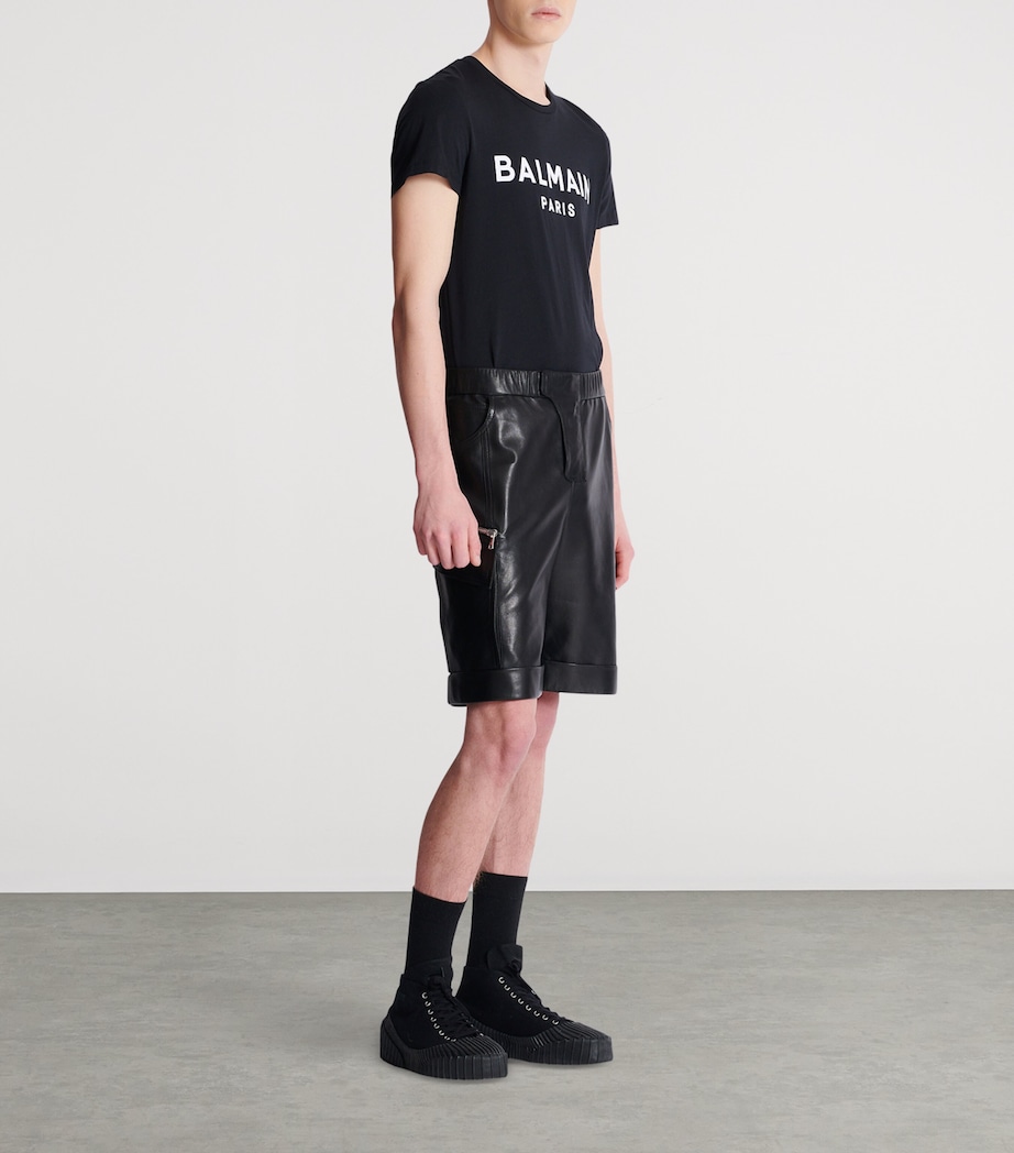 Lambskin Cargo Shorts 0PA NOIR Image 2