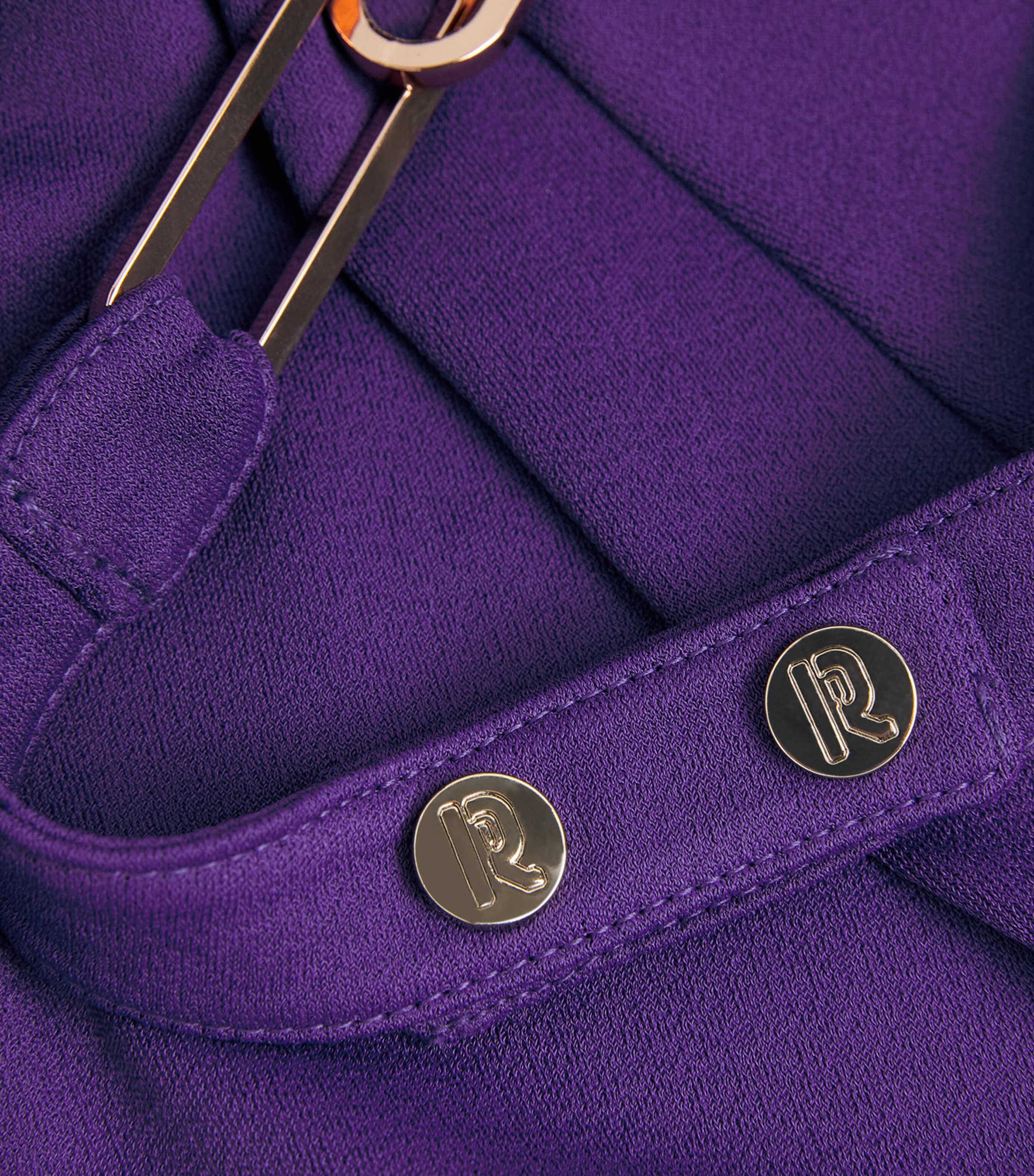 Rabanne Womens Chain-Detail Halterneck Gown Purple Image 6