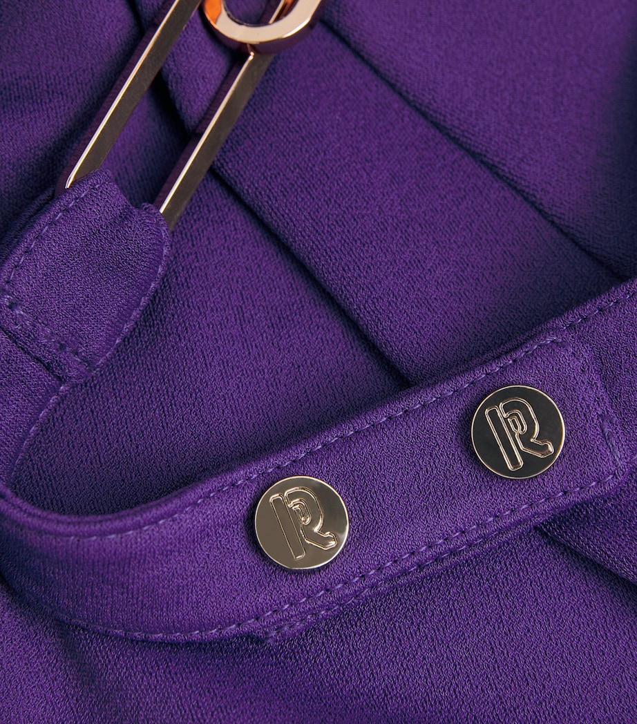 Rabanne Womens Chain-Detail Halterneck Gown Purple Image 6