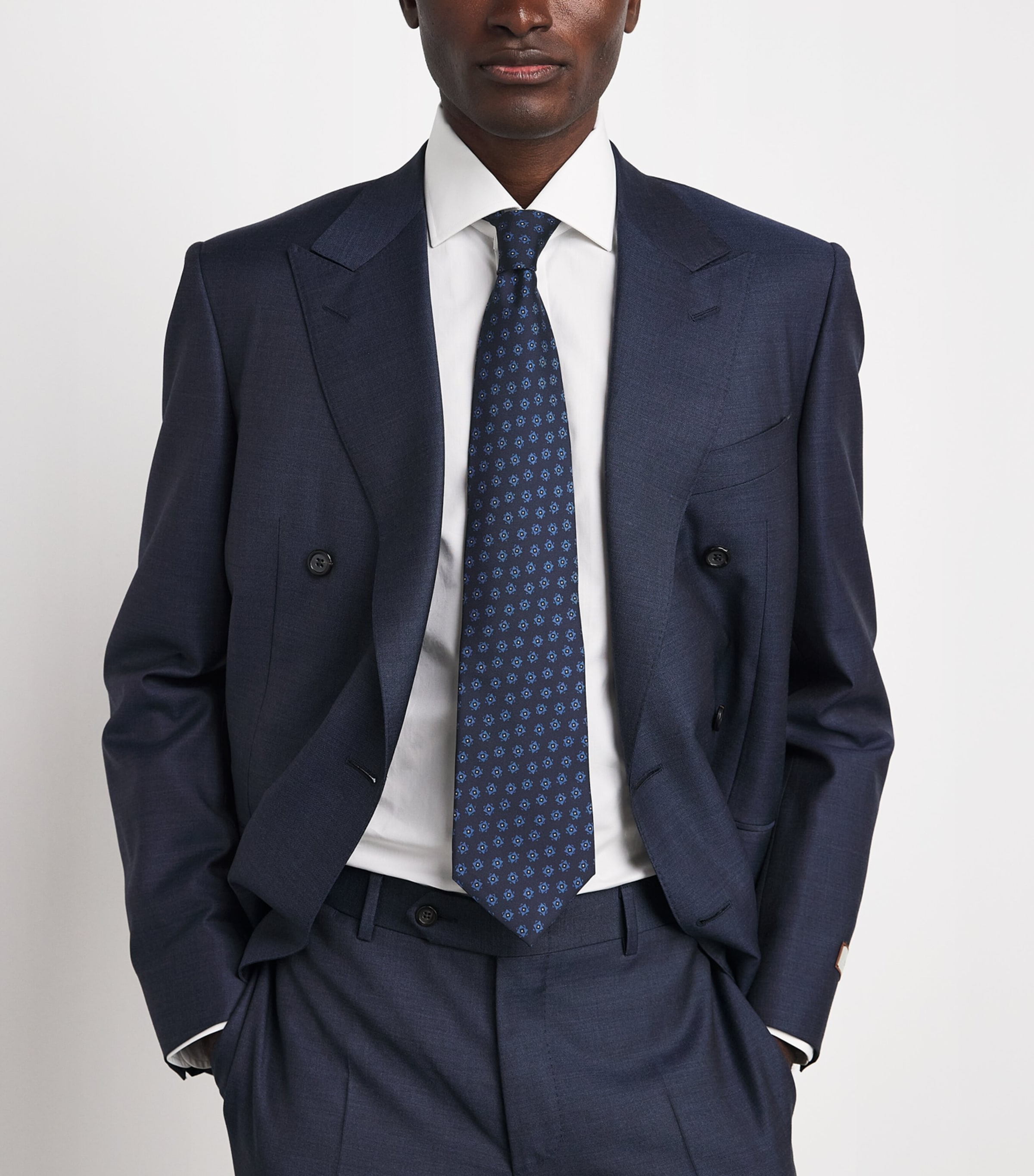 Ralph Lauren Purple Label Mulberry Printed Silk Tie Navy/blue Image 2