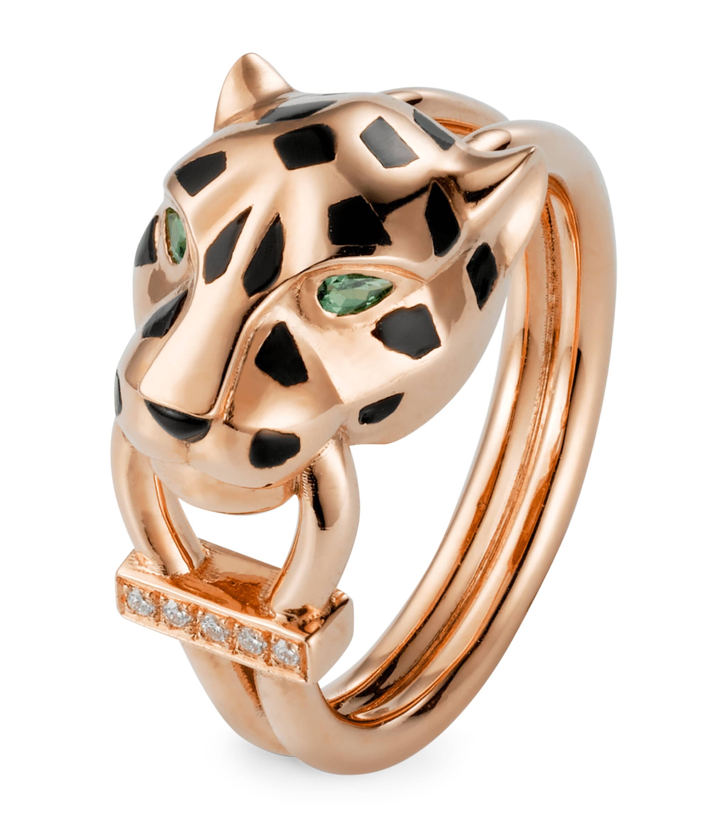 Rose Gold, Diamond, Tsavorite and Onyx Panthère de Cartier Ring ROSE GOLD Image 2