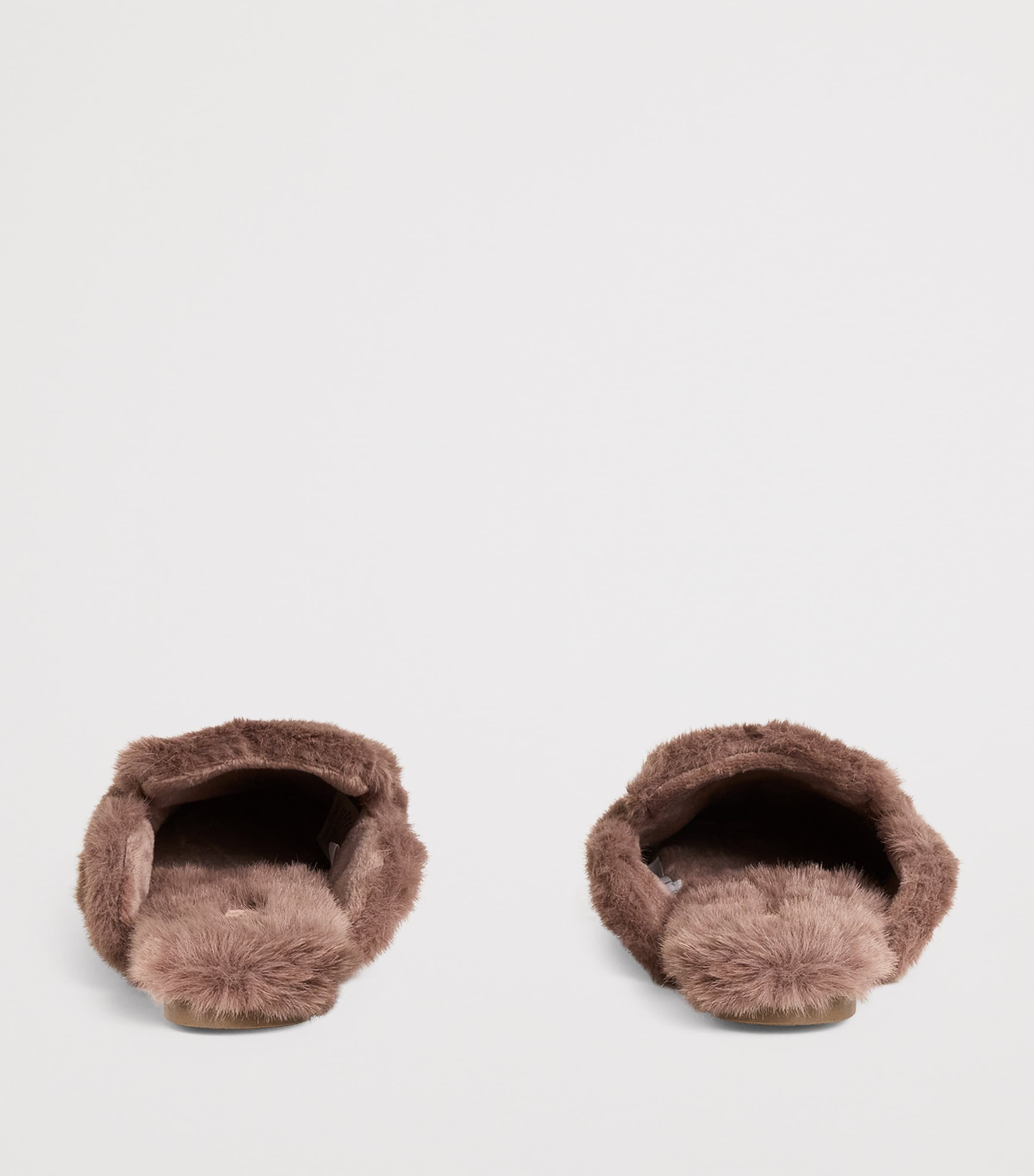 Faux Fur Slippers DEEP TAUPE Image 4