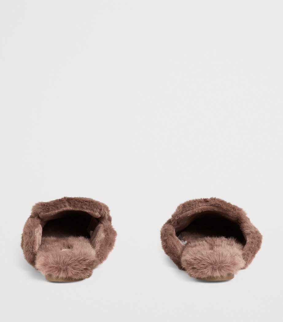 Faux Fur Slippers DEEP TAUPE Image 4