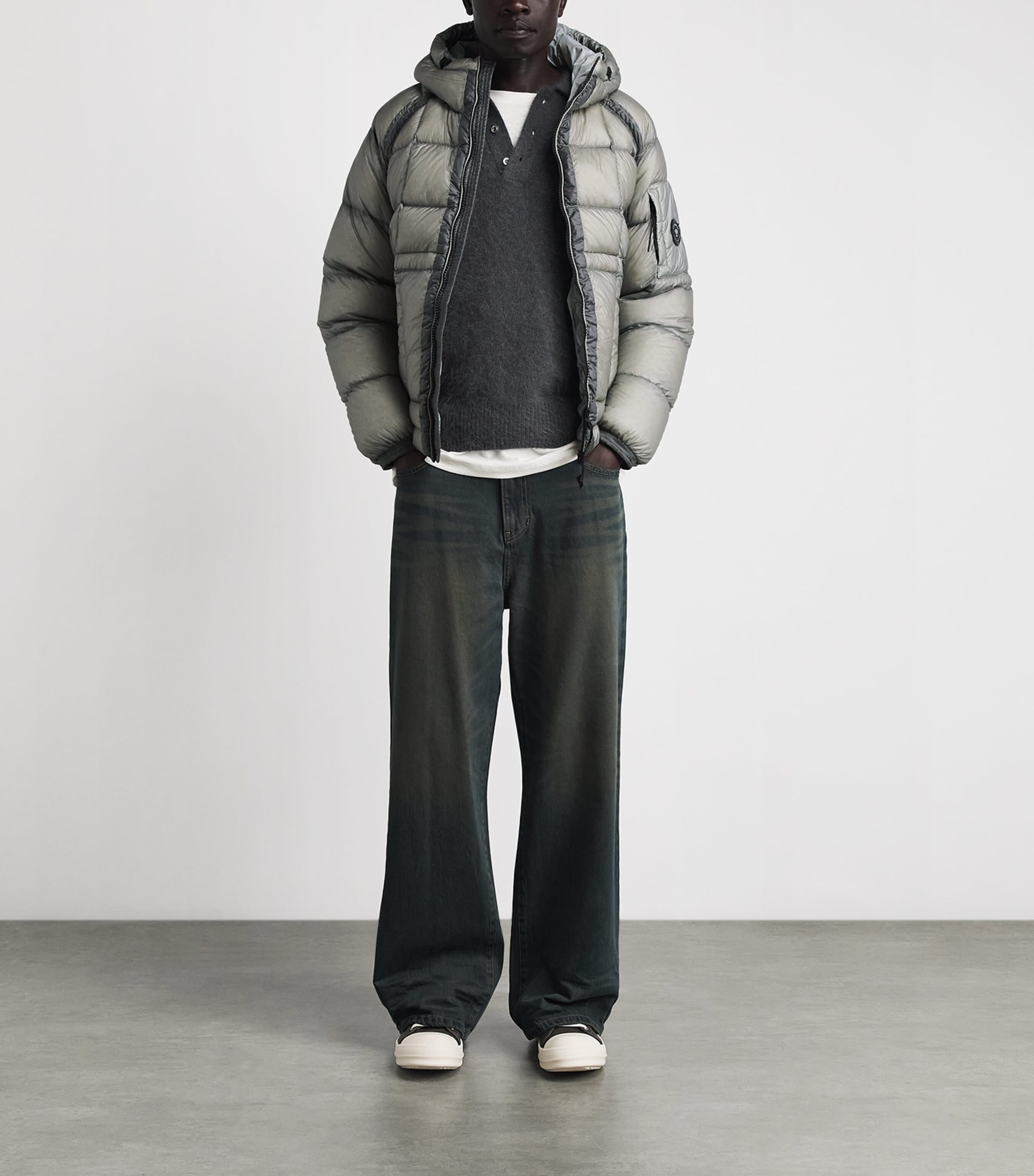 C.P. Company Mens D.D. Shell Hooded Down Puffer Jacket Image 2