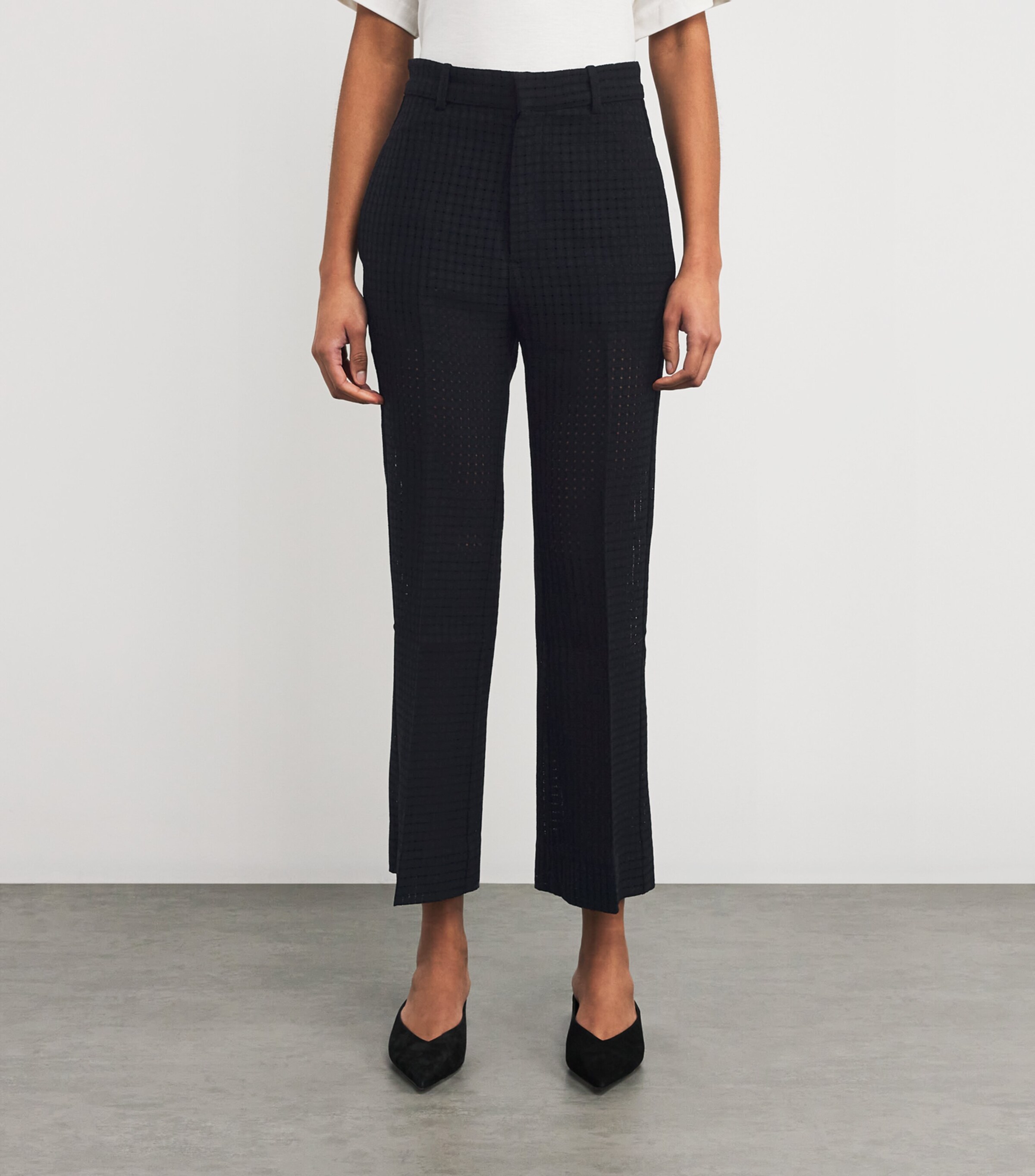 Organic Cotton Credo Straight Trousers 0999 BLACK Image 3