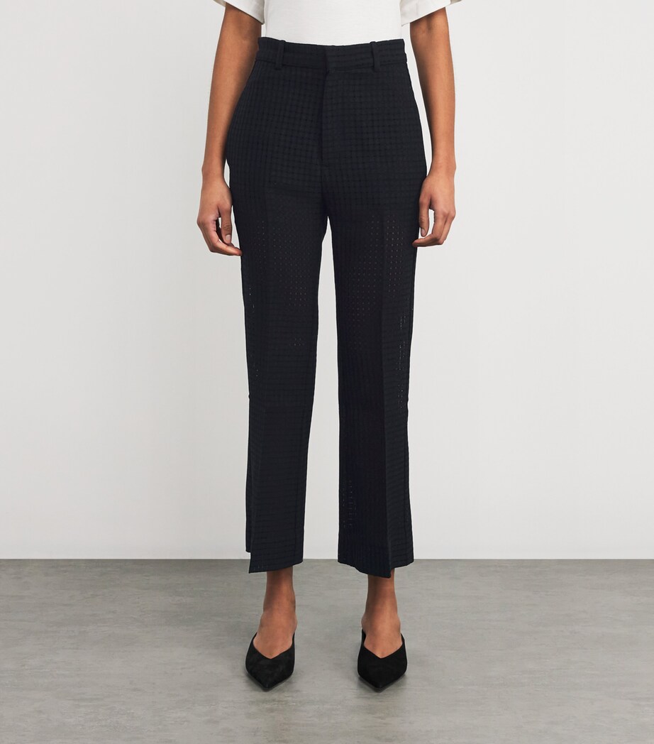 Organic Cotton Credo Straight Trousers 0999 BLACK Image 3