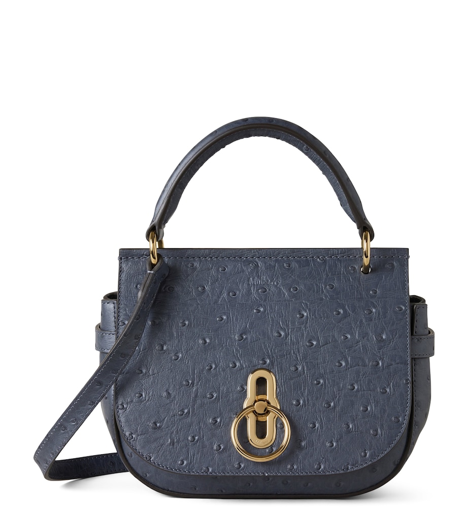 Small Leather Amberley Satchel Top-Handle Bag STORMY BLUE Image 1