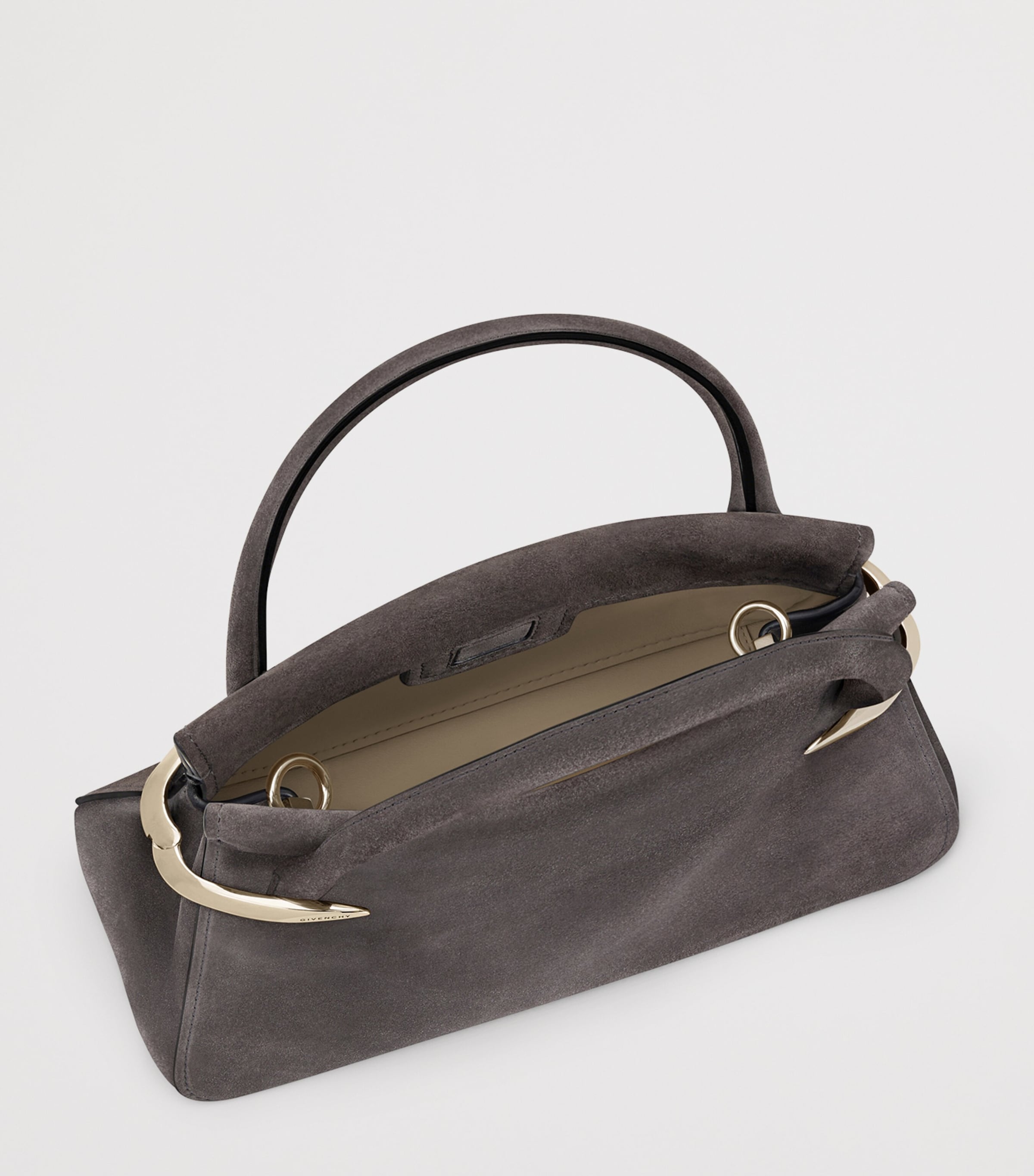 Givenchy Medium Suede Pinch Top-Handle Bag Image 5