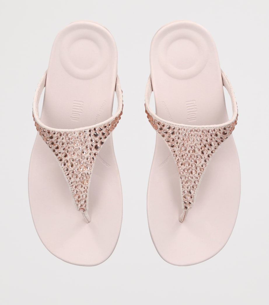 FitFlop Solay Crystal Flip Flops Pale Pink Image 4