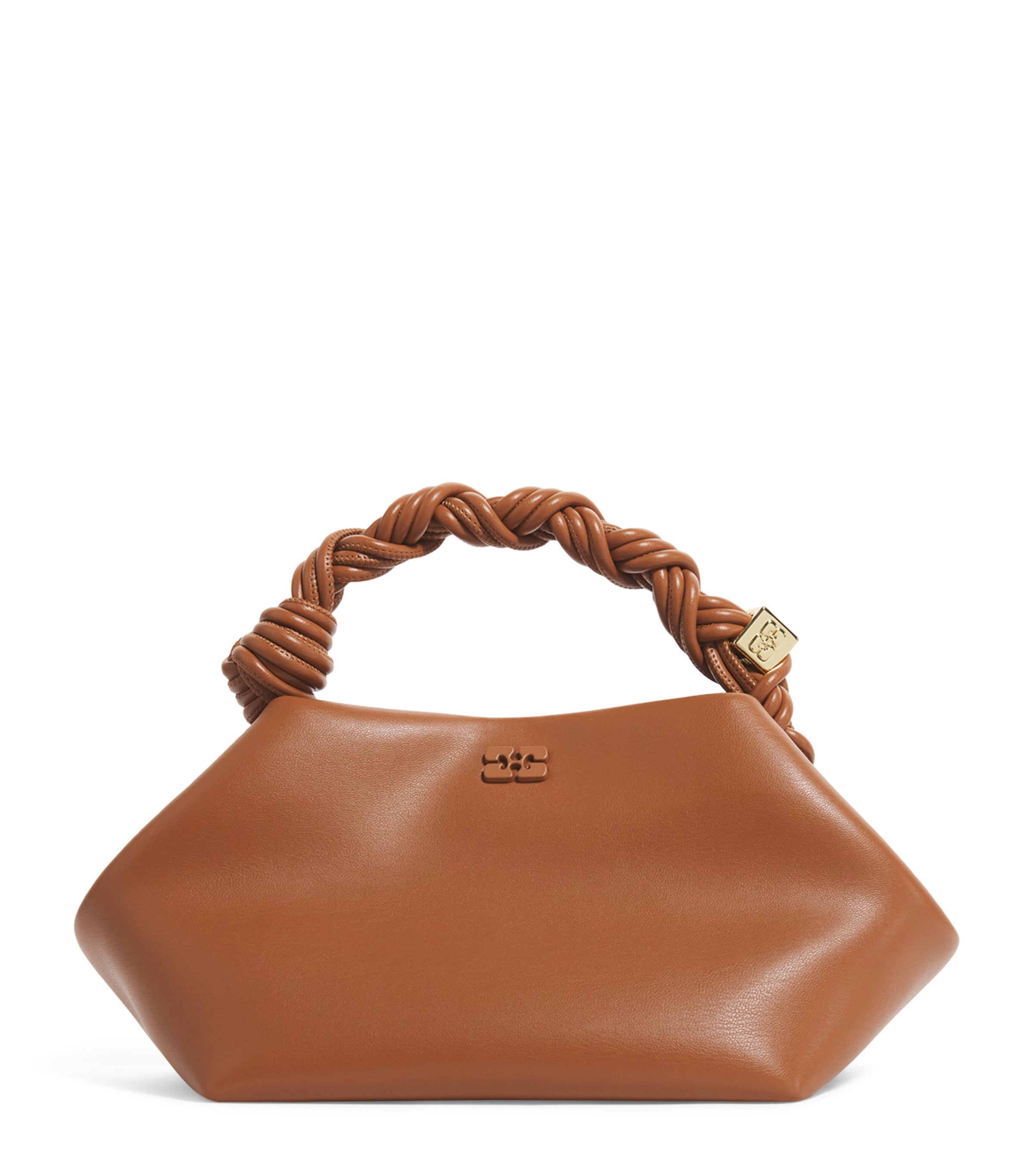 Ganni Small Bou Top-handle Bag In Orange