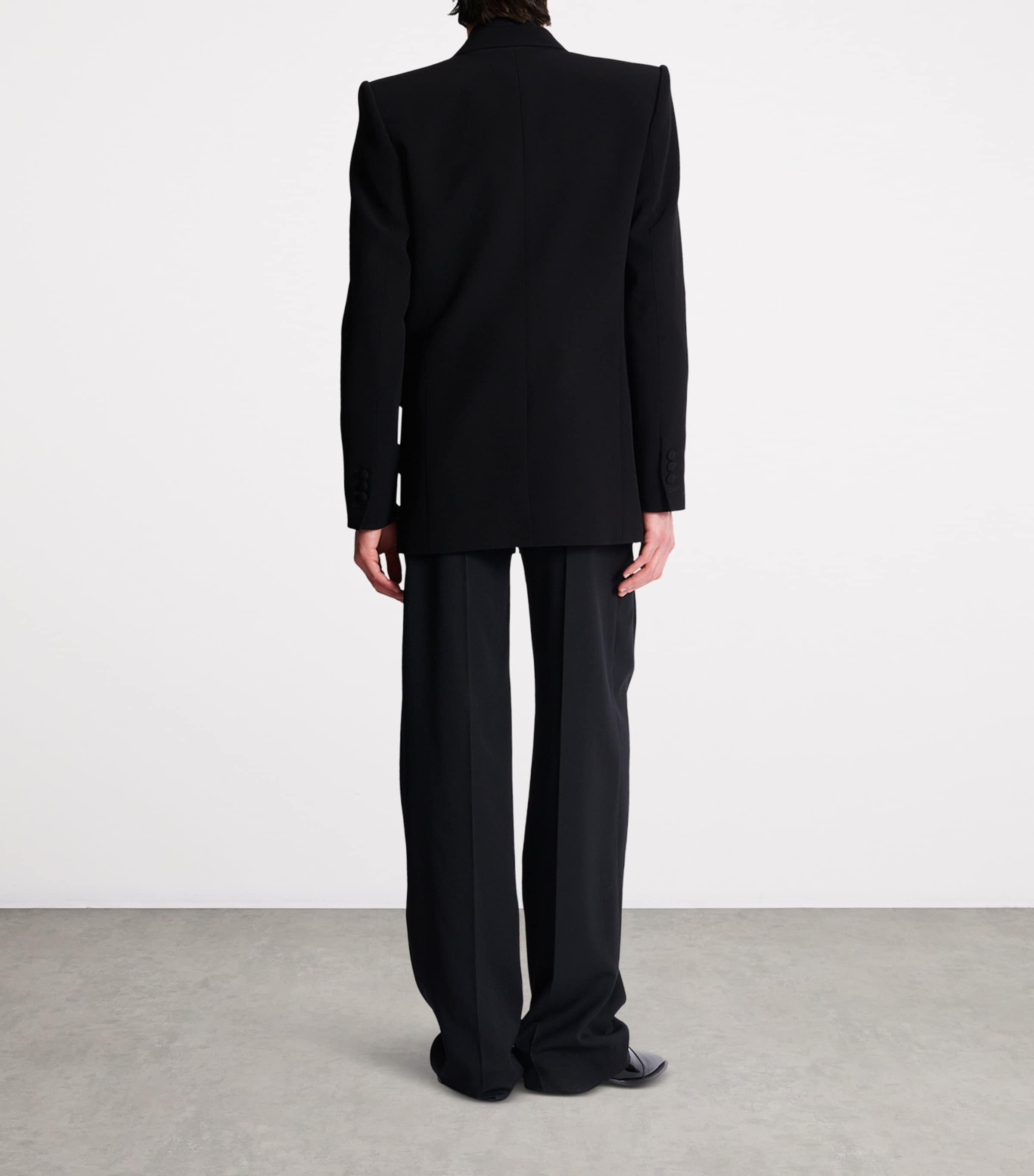 Embroidered Single-Breasted Blazer EAW NOIR/CRISTAL Image 3